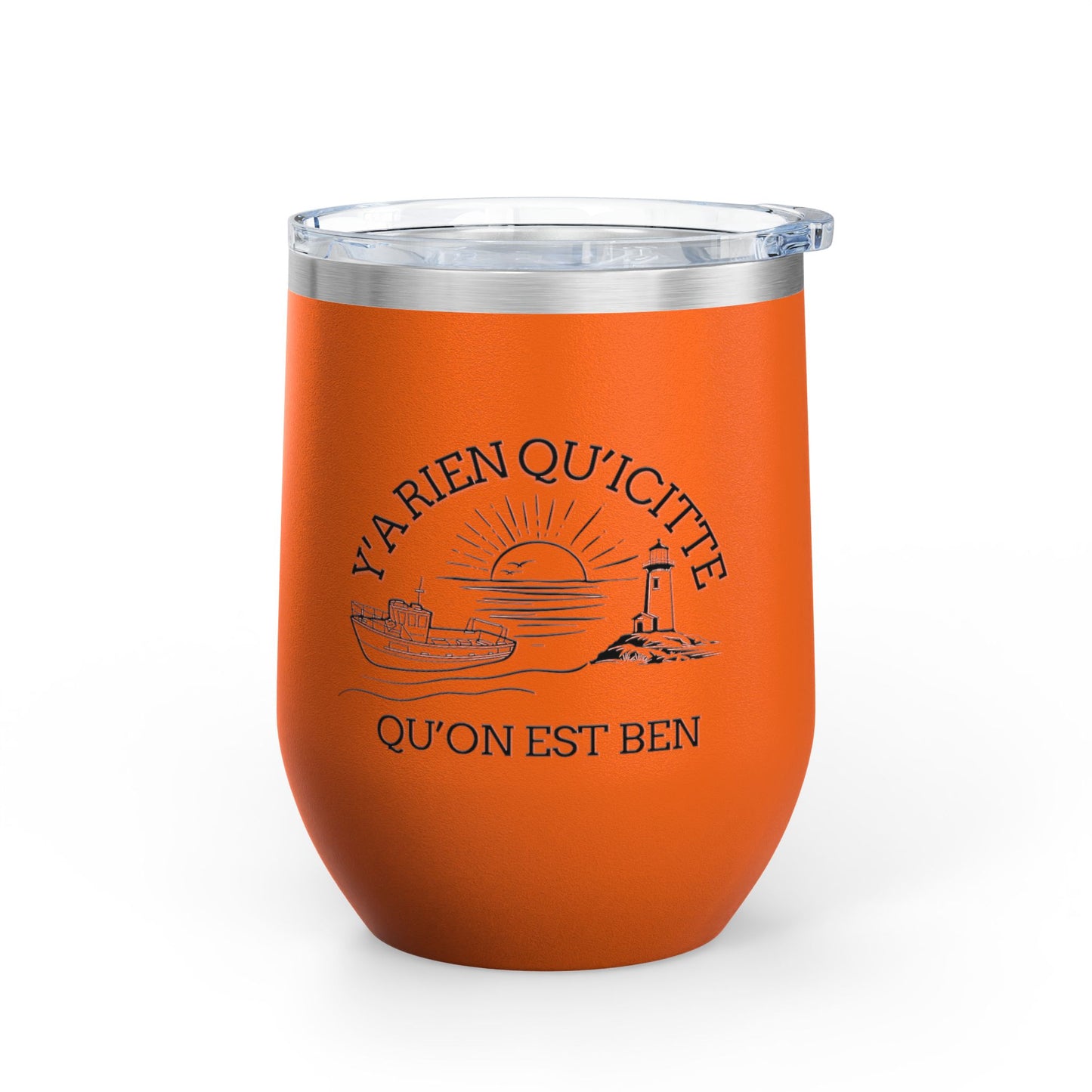 Chic Wine Tumbler - 12oz Inspirational Travel Mug with Nautical Design - Crée_ation Nature DC