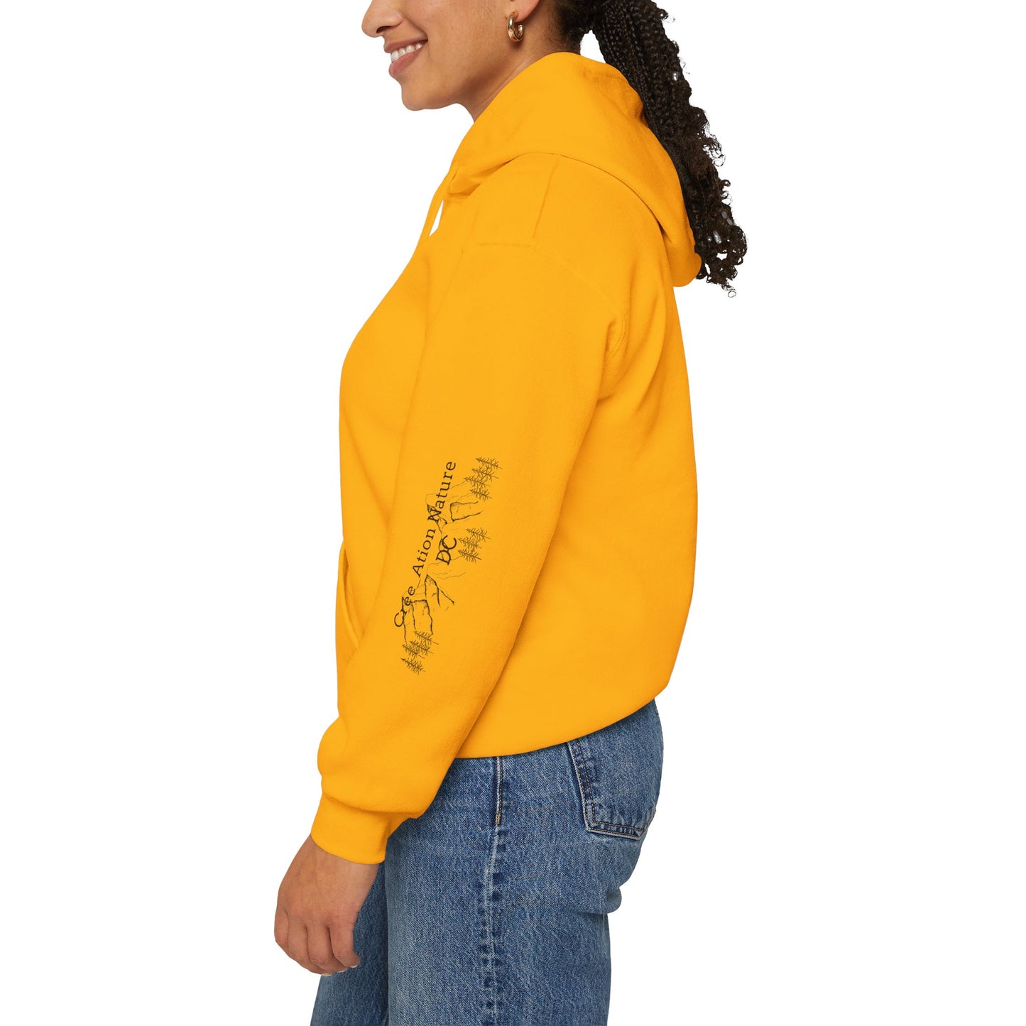 hoodie - Cozy Adventure Hooded Sweatshirt - ‘Ya Rien Qu’Quitté Qu’on Est Ben’ Design