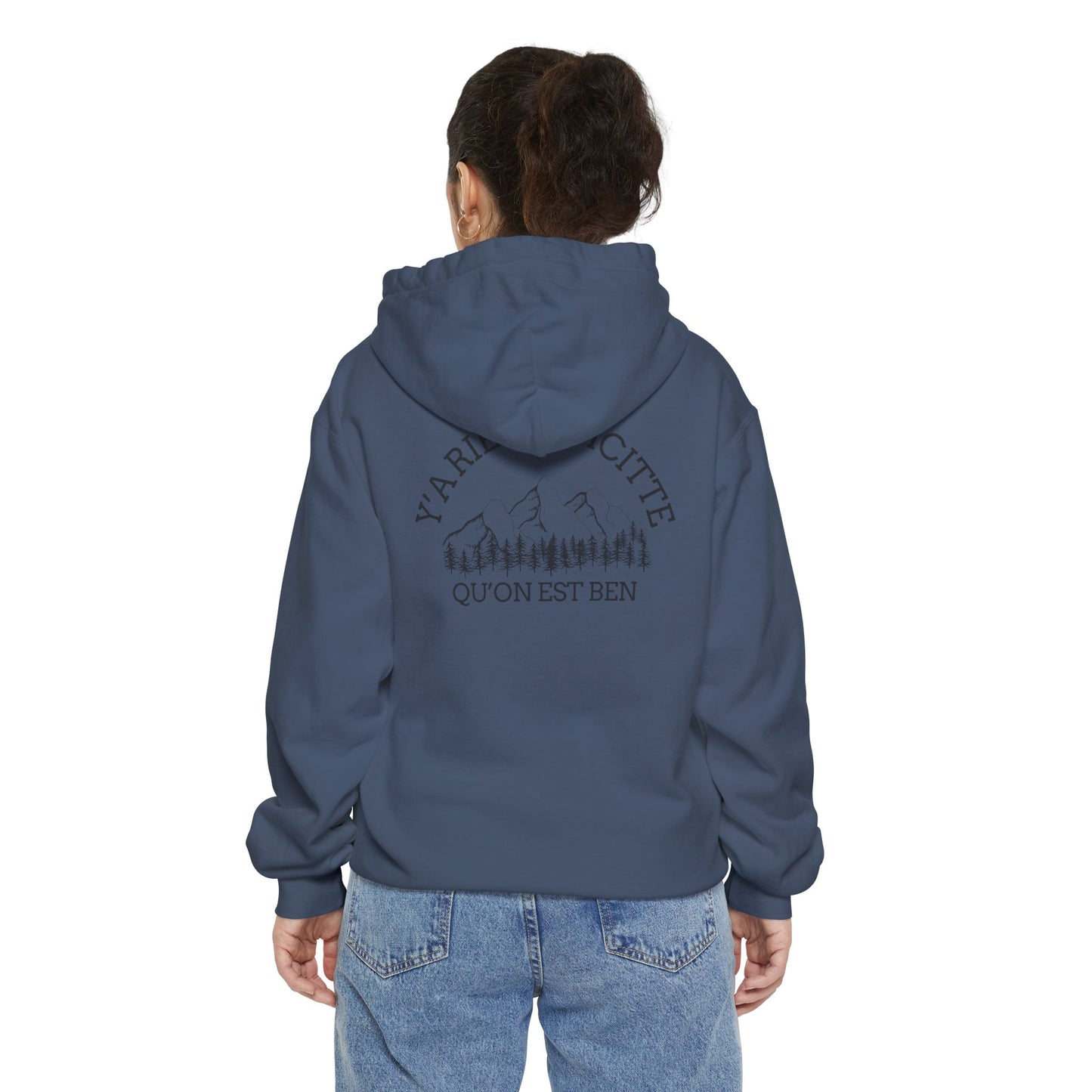Sweats a capuche Nature-Themed Unisex Garment-Dyed Hoodie with Inspirational Quotes-Crée_ation Nature DC