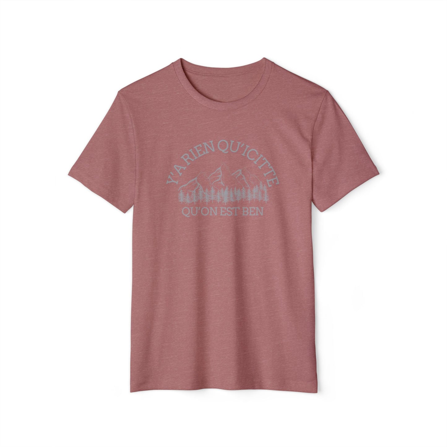 Eco-Friendly Mountain Vibes T-Shirt | Unisex Organic Tee for Nature Lovers -Crée_ation Nature DC