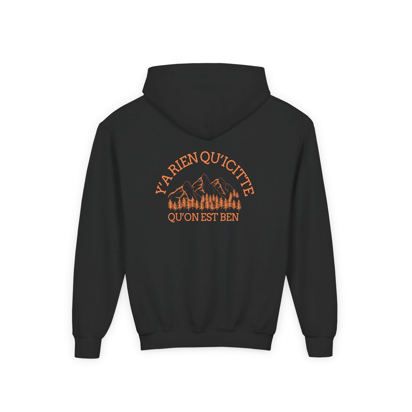 Youth Heavy Blend Hooded Sweatshirt - Nature Inspired Design with Motivational Text