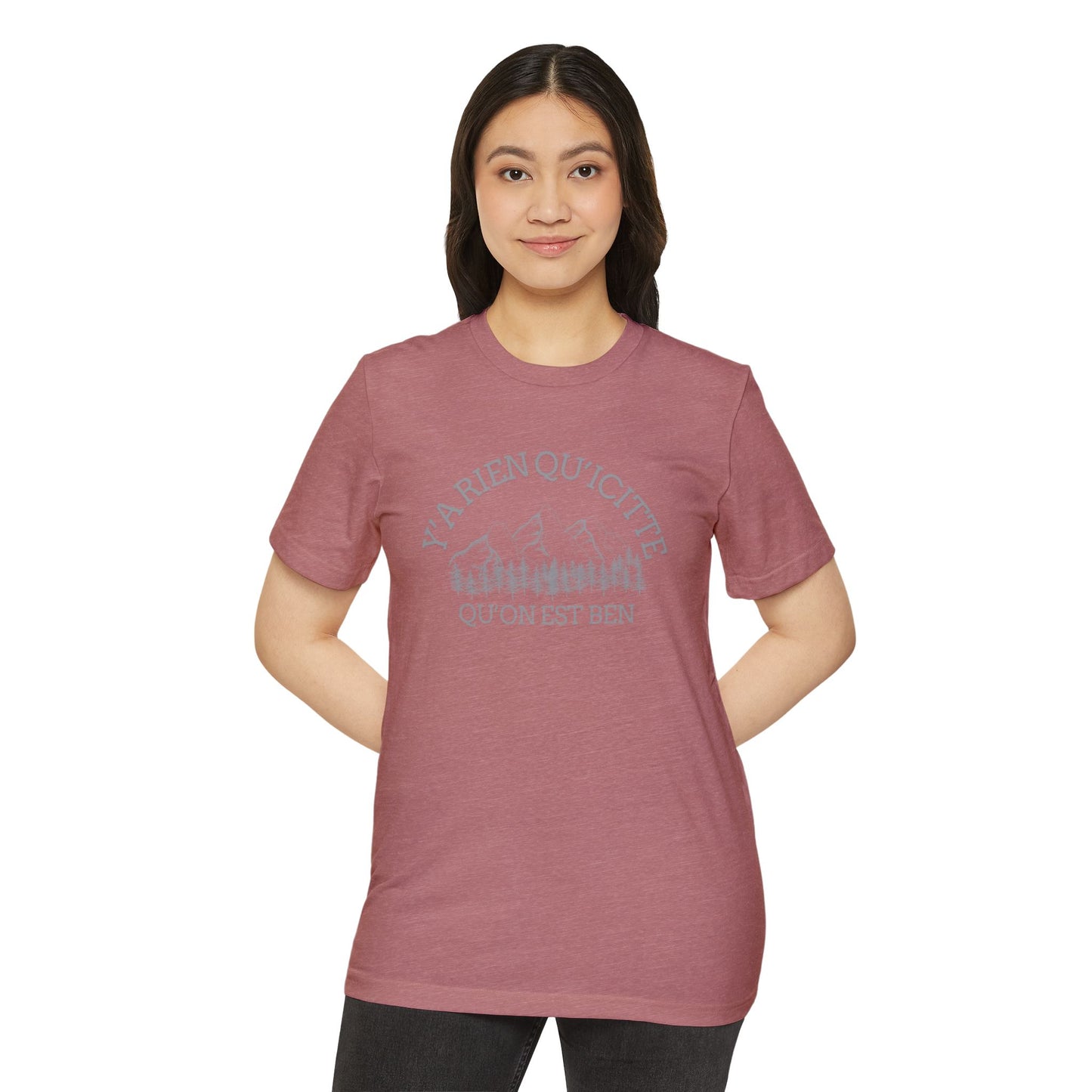 Eco-Friendly Mountain Vibes T-Shirt | Unisex Organic Tee for Nature Lovers -Crée_ation Nature DC