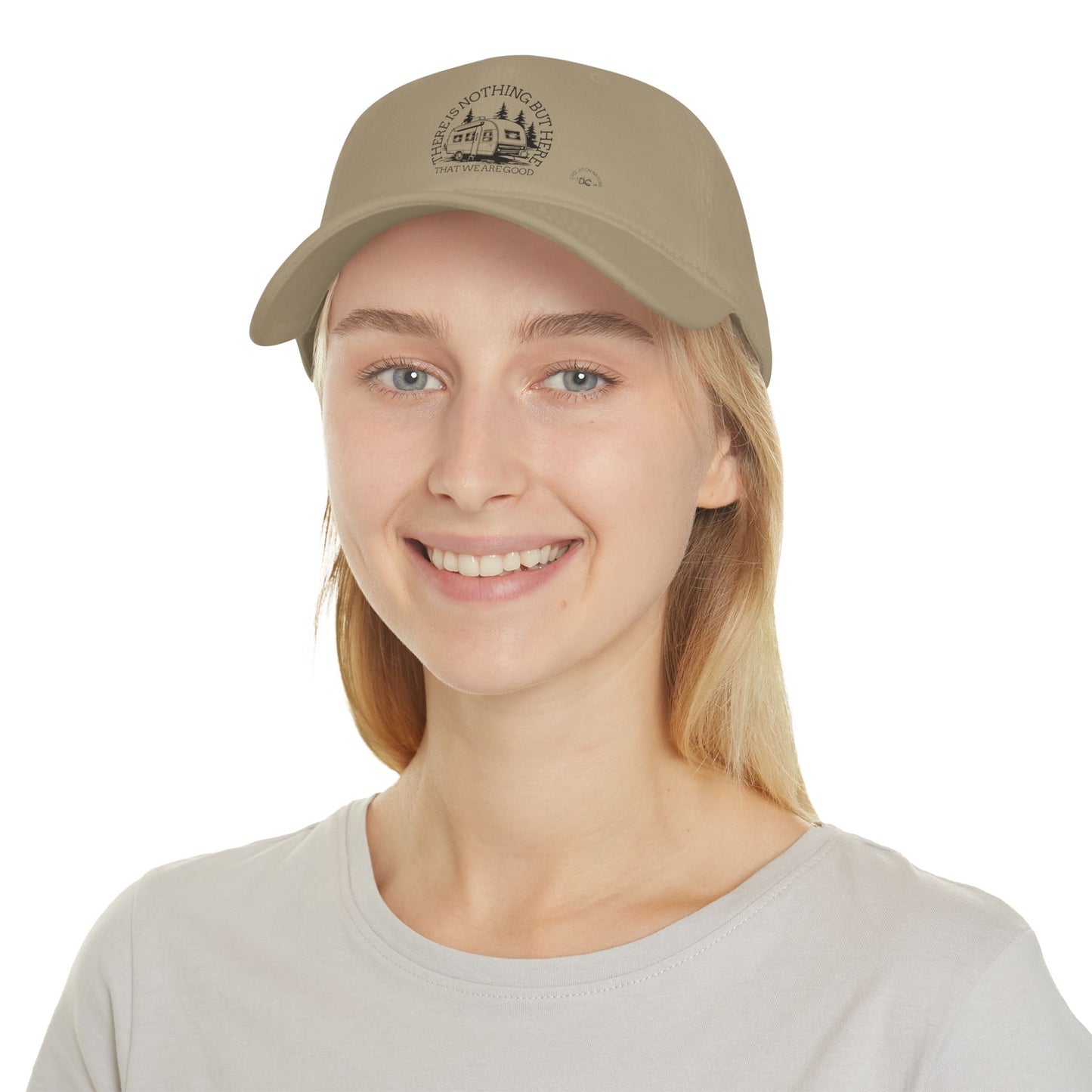 Casquette Adventure Awaits Baseball Cap - ‘There is Nothing But Here’ Red Cap for Outdoor Lovers - Crée_ation Nature DC
