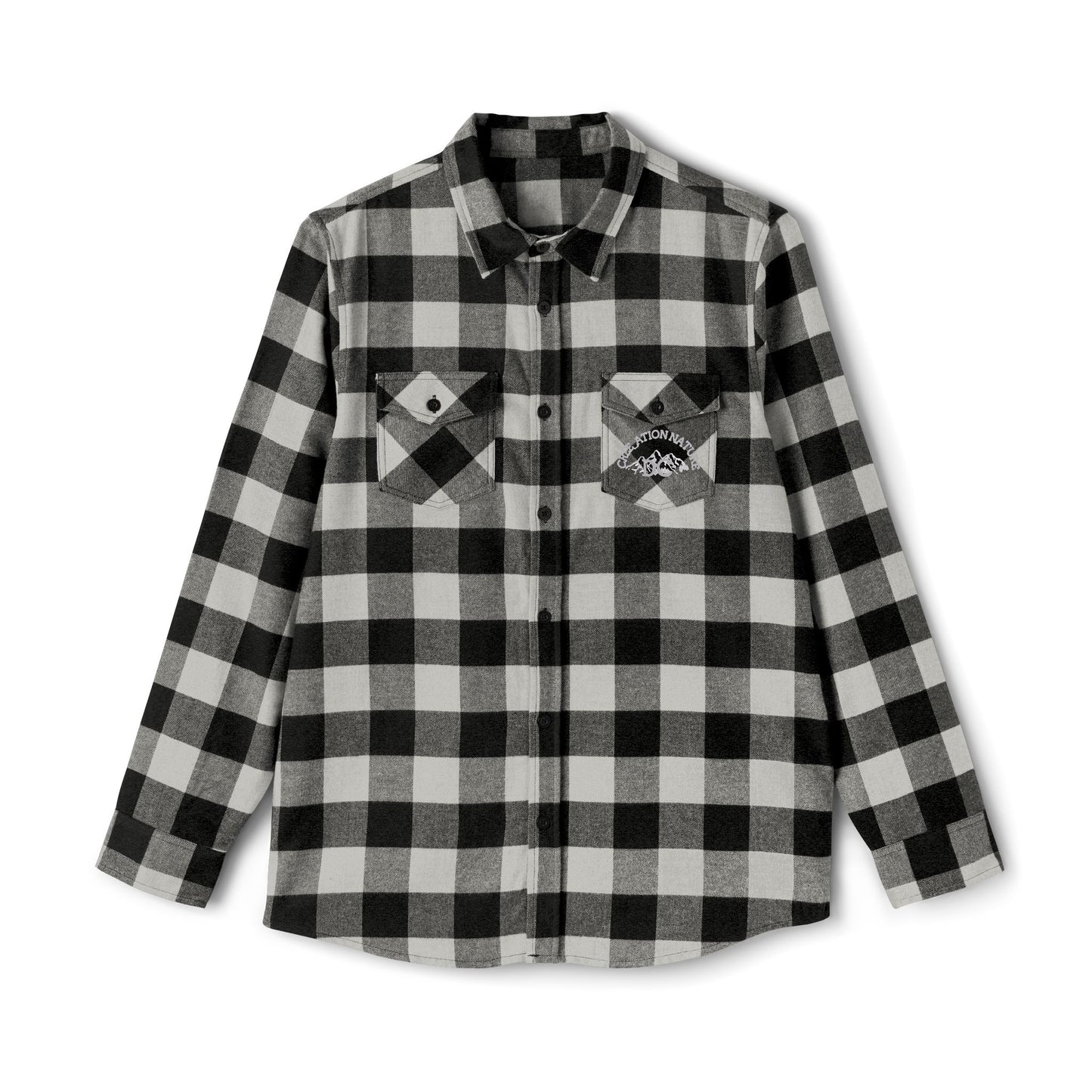 Adventure Ready Unisex Flannel Shirt with Outdoor Print-Crée_ation Nature DC