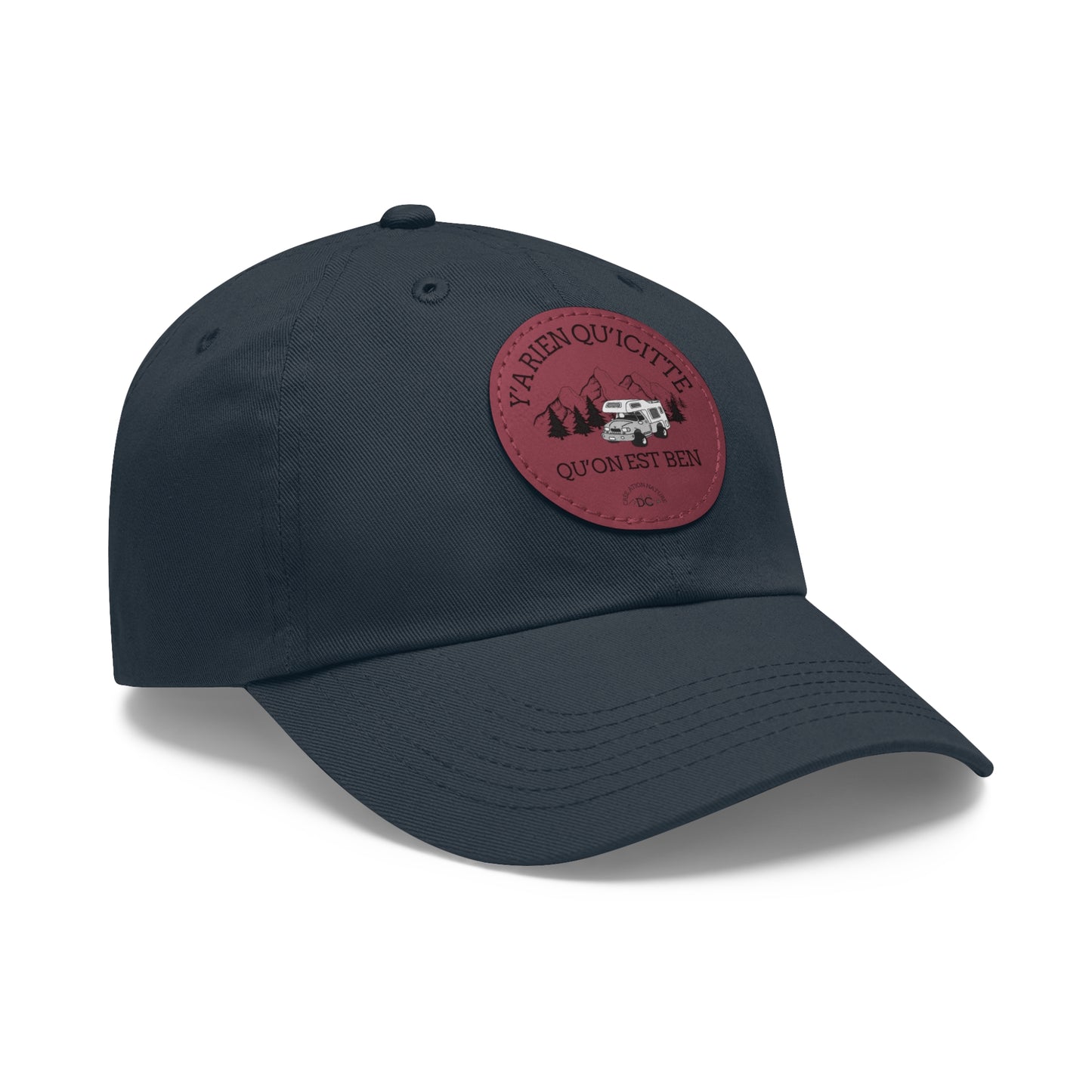 Casual Dad Hat with Leather Patch - Perfect Gift for Outdoor Lovers - Crée_ation Nature DC
