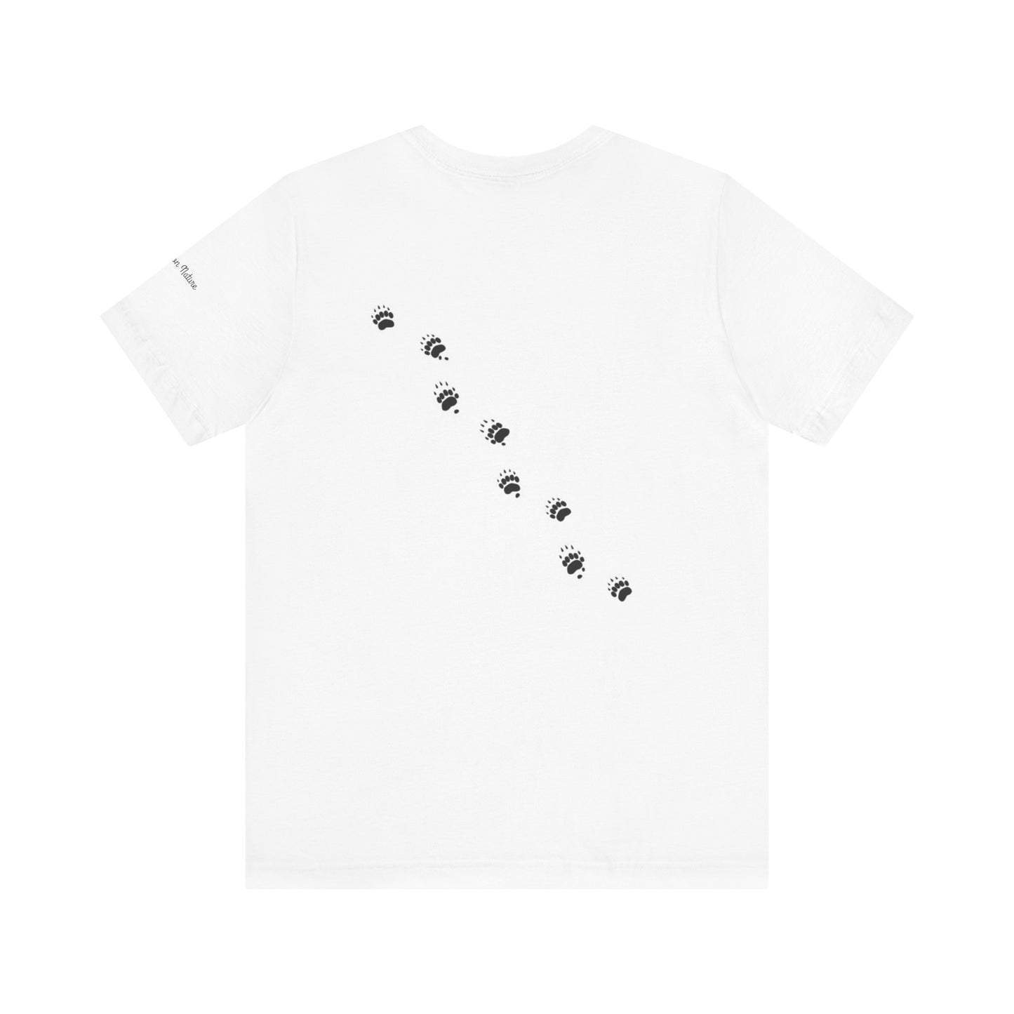 Graphic Tee with Inspirational Quote and Paw Prints