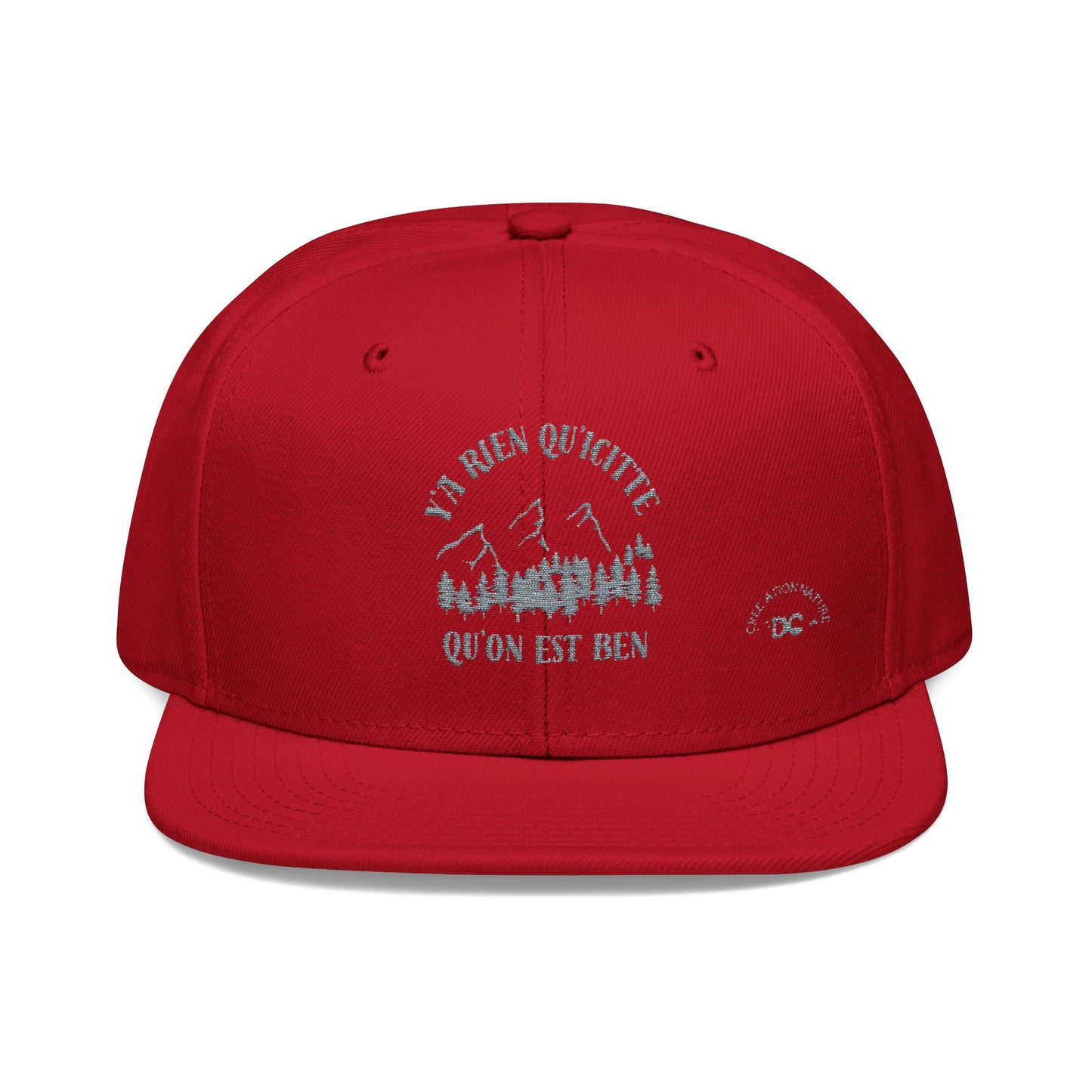 Embroidered Mountain Snapback Cap - Outdoor Adventure Hat -Crée_ation Nature DC