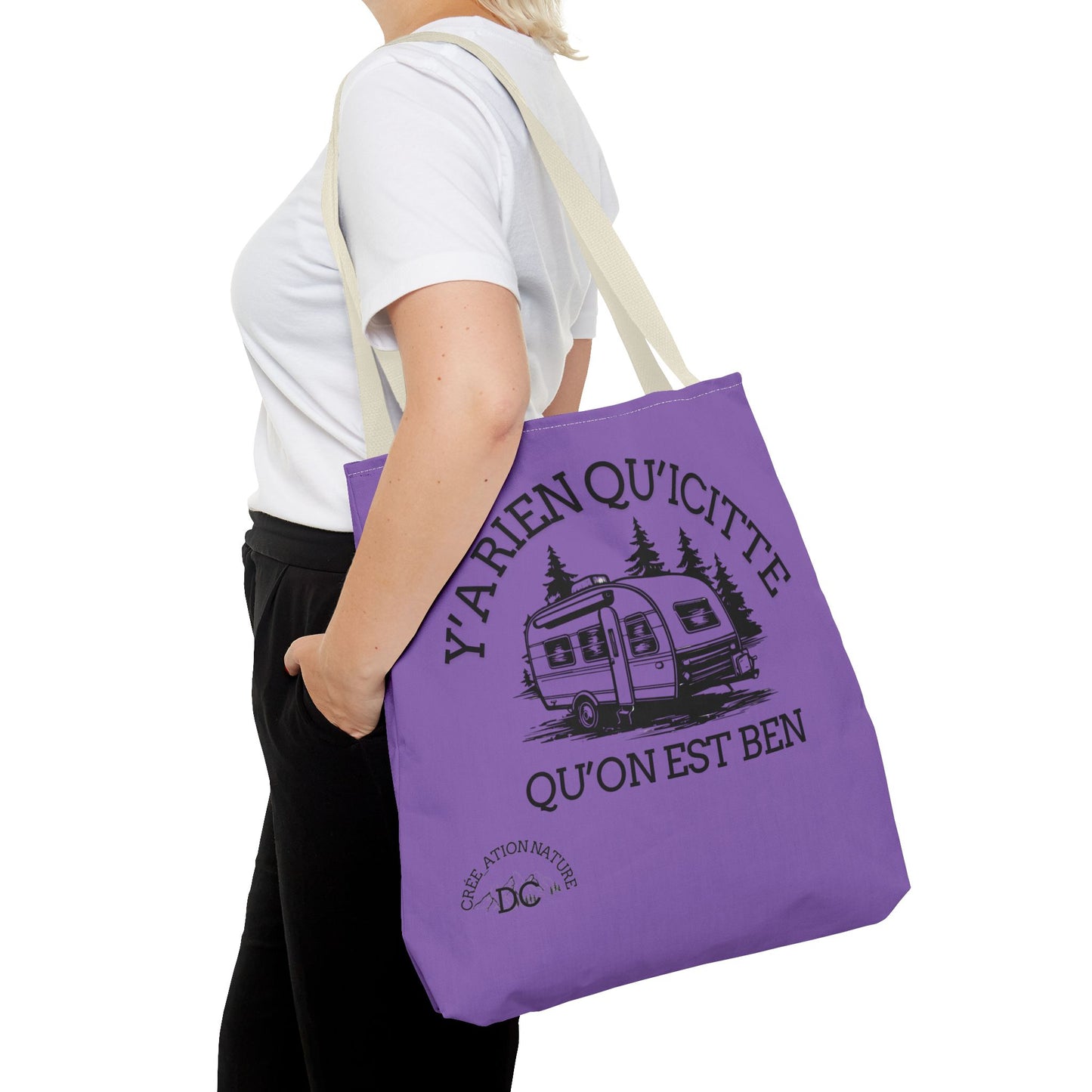 sac fourre-tout - "Y'a Rien Qu'icitte Qu'on Est Ben" Adventure Design - Crée_Ation Nature DC