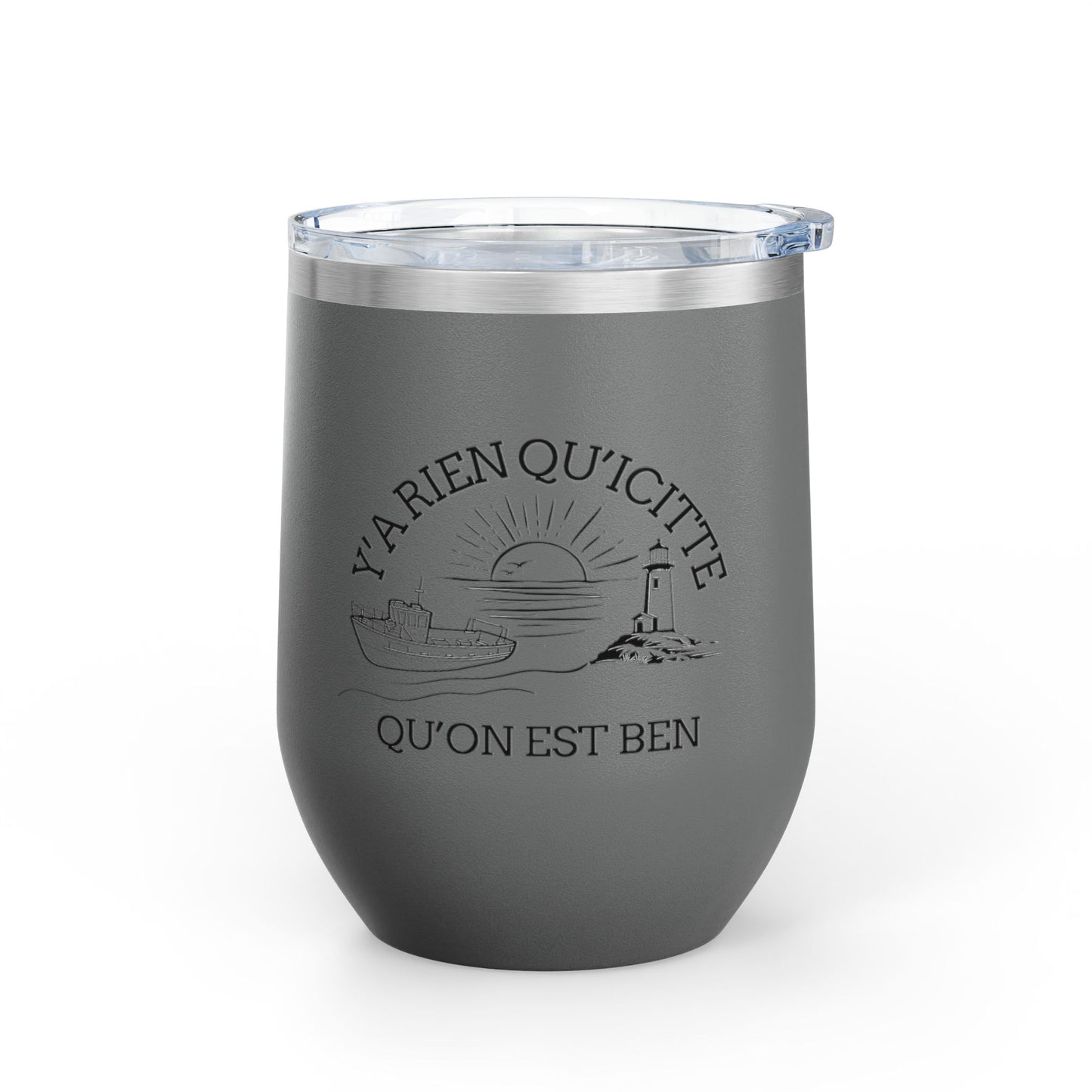 Chic Wine Tumbler - 12oz Inspirational Travel Mug with Nautical Design - Crée_ation Nature DC