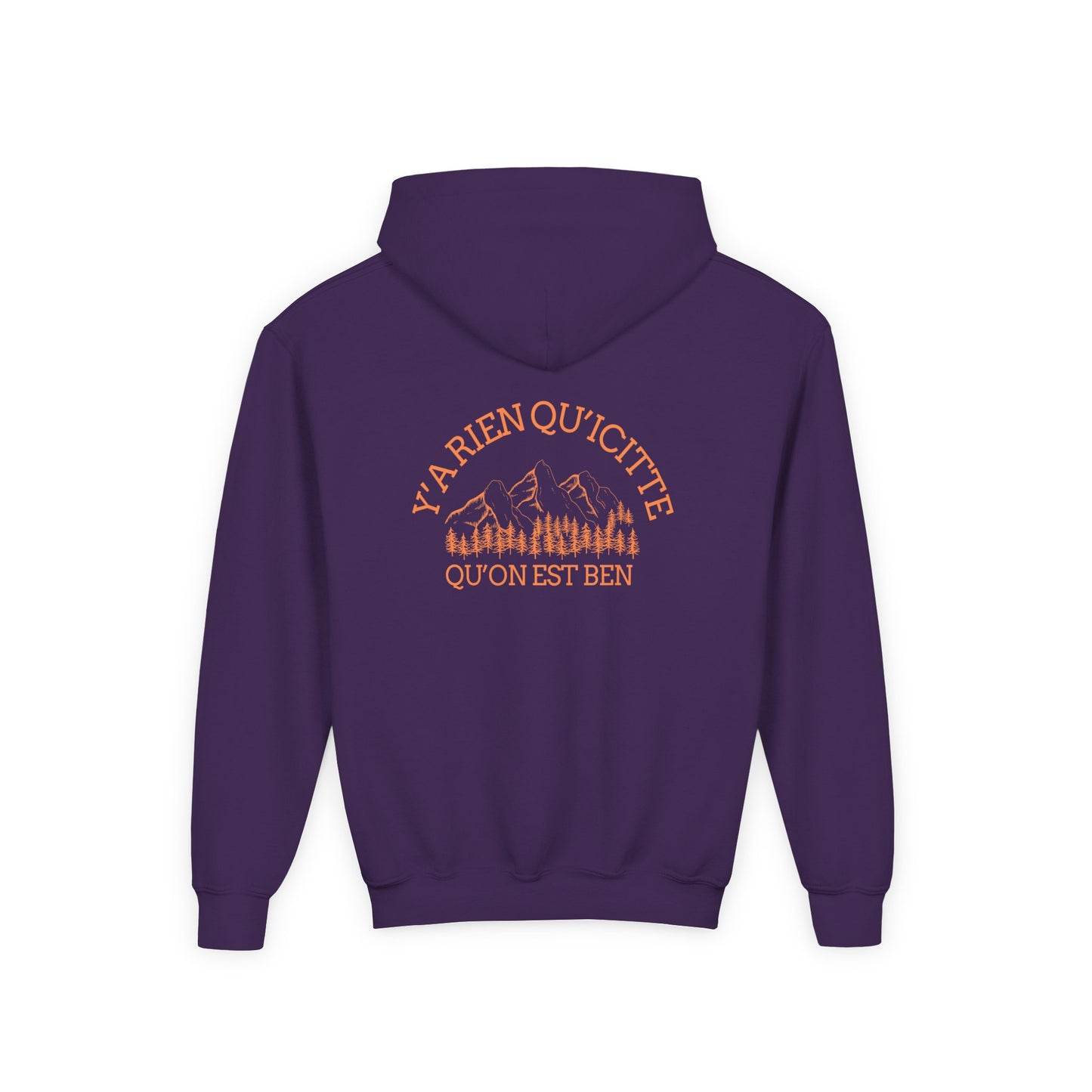 Youth Heavy Blend Hooded Sweatshirt - Nature Inspired Design with Motivational Text