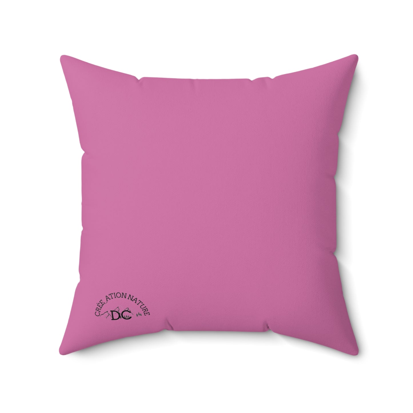 Inspirational Outdoor Square Pillow - Y'a Rien Qu'icitte Qu'on Est Ben- cousin pour tente - Crée_ation Nature DC