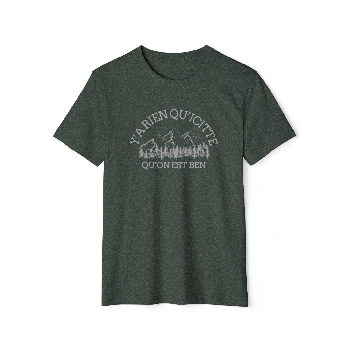 Eco-Friendly Mountain Vibes T-Shirt | Unisex Organic Tee for Nature Lovers -Crée_ation Nature DC