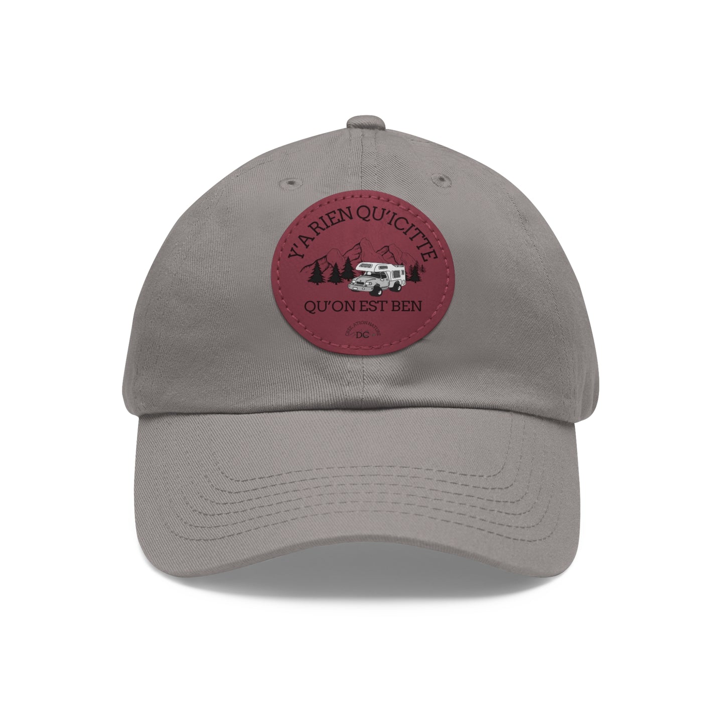 Casual Dad Hat with Leather Patch - Perfect Gift for Outdoor Lovers - Crée_ation Nature DC