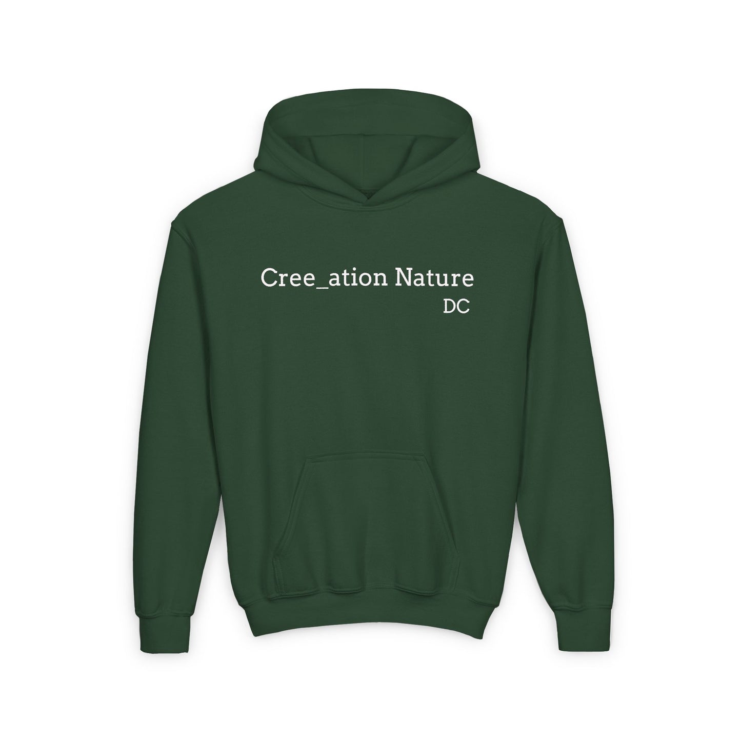 Youth Heavy Blend Hooded Sweatshirt - Cree_ation Nature Moose Design