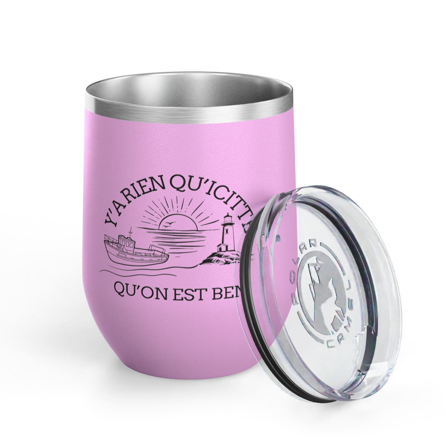 Chic Wine Tumbler - 12oz Inspirational Travel Mug with Nautical Design - Crée_ation Nature DC
