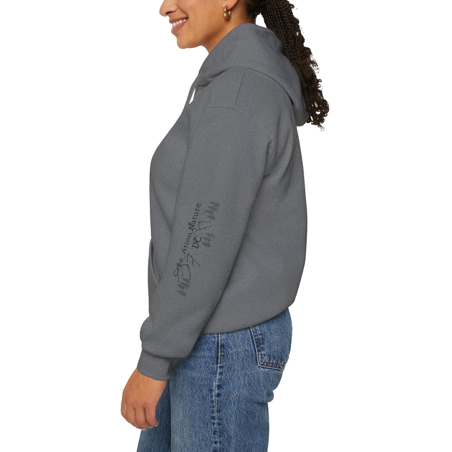 hoodie - Cozy Adventure Hooded Sweatshirt - ‘Ya Rien Qu’Quitté Qu’on Est Ben’ Design
