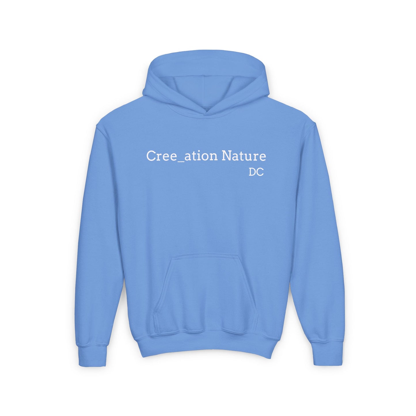 Youth Heavy Blend Hooded Sweatshirt - Cree_ation Nature Moose Design