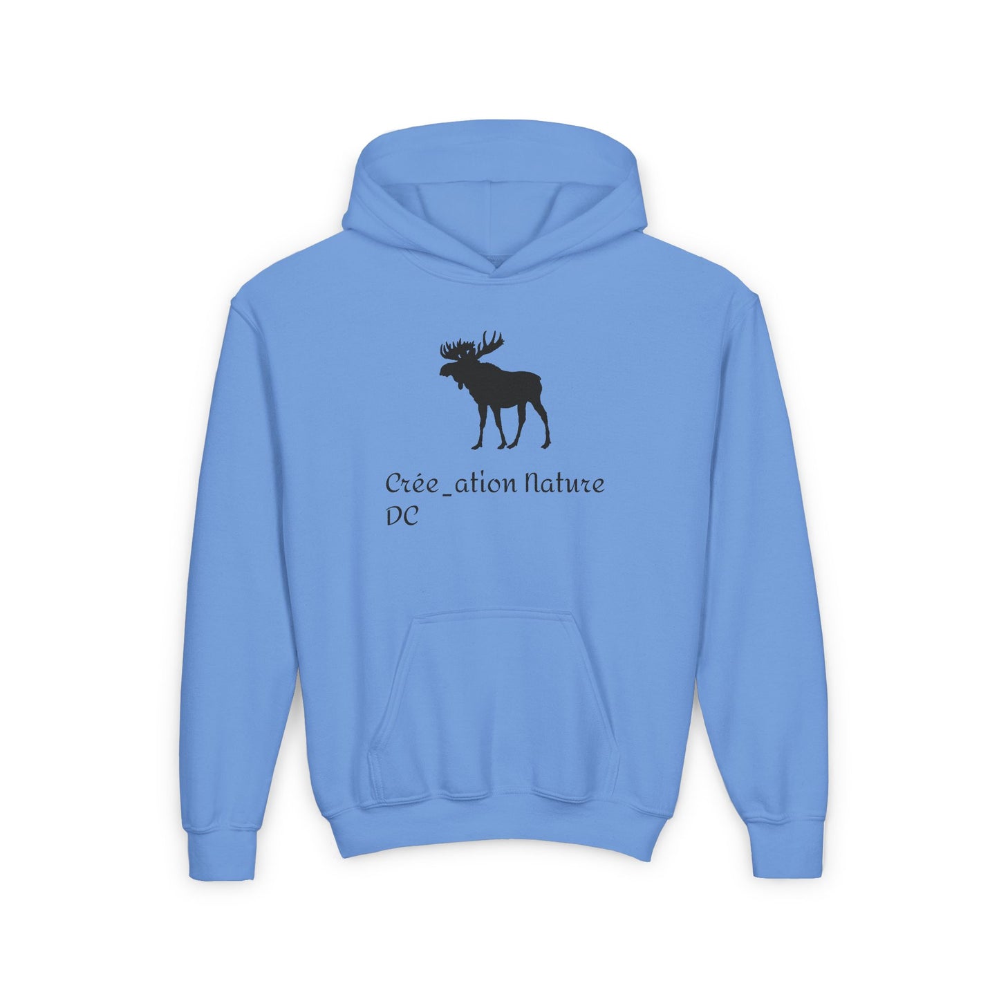 Youth Heavy Blend Hooded Sweatshirt - Nature Moose Design