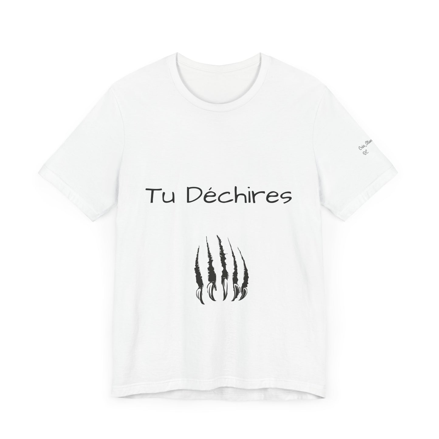 Graphic Tee with Inspirational Quote and Paw Prints