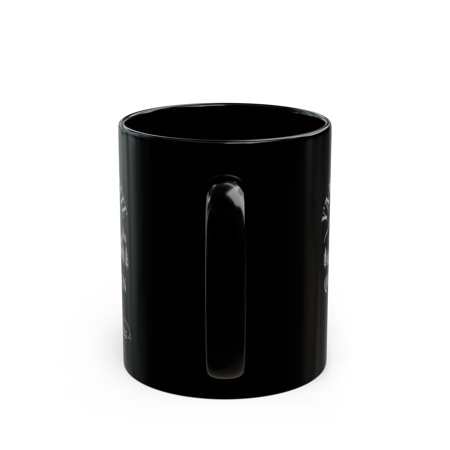 Tasse Motivational Black Mug - 'Ya Rien Qu'Ignore, Qu'on Est Ben' - Perfect for Nature Lovers and Coffee Enthusiasts