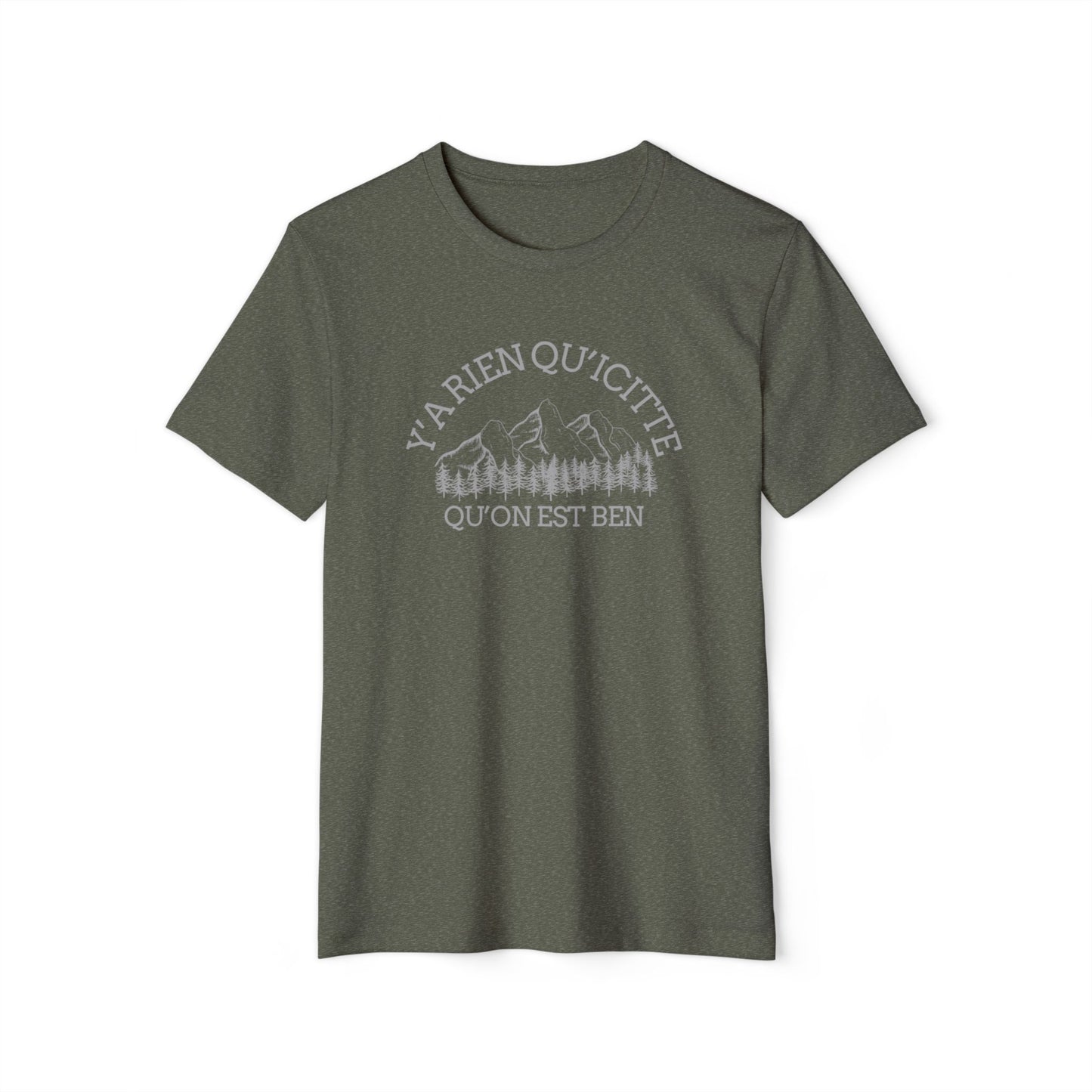 Eco-Friendly Mountain Vibes T-Shirt | Unisex Organic Tee for Nature Lovers -Crée_ation Nature DC