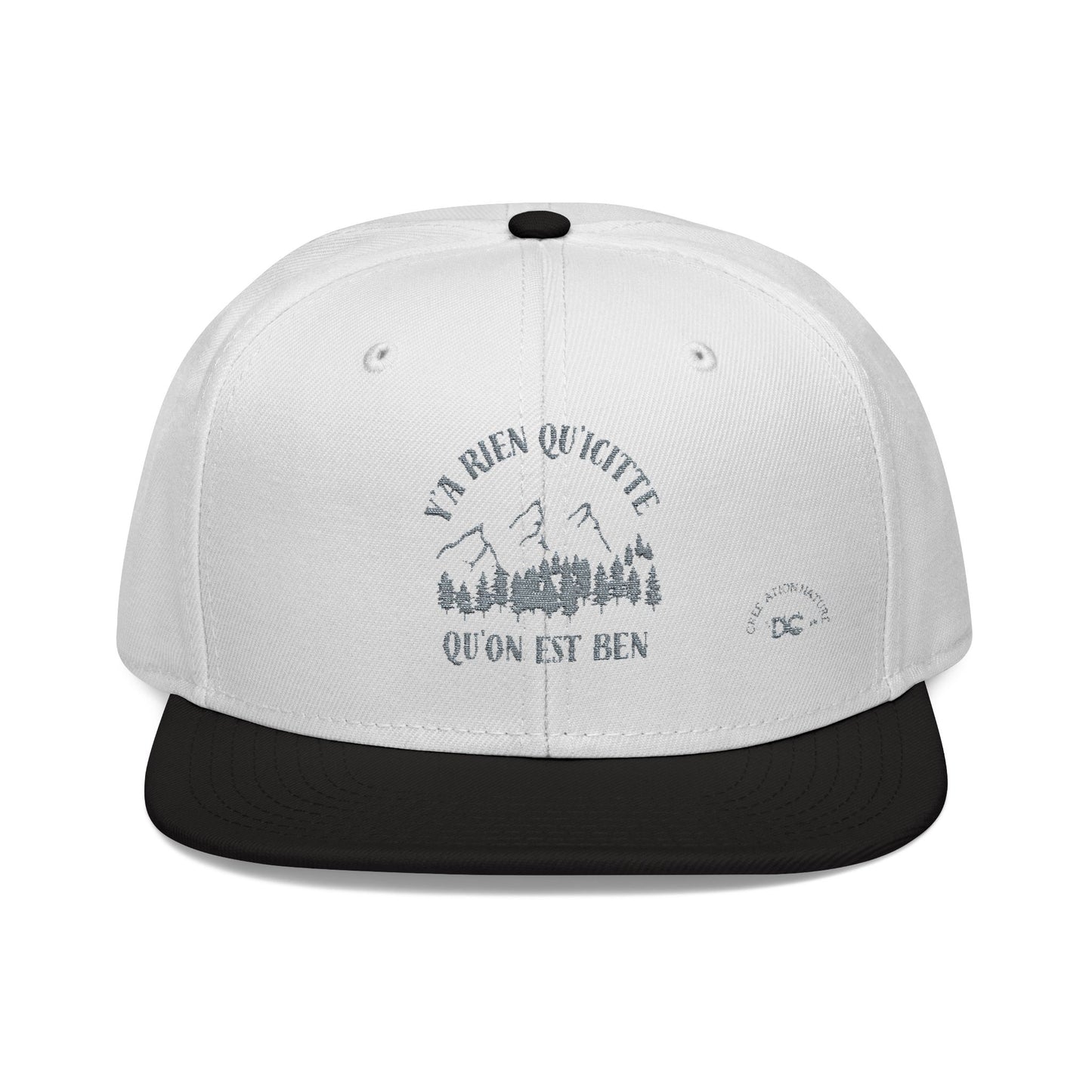 Embroidered Mountain Snapback Cap - Outdoor Adventure Hat -Crée_ation Nature DC