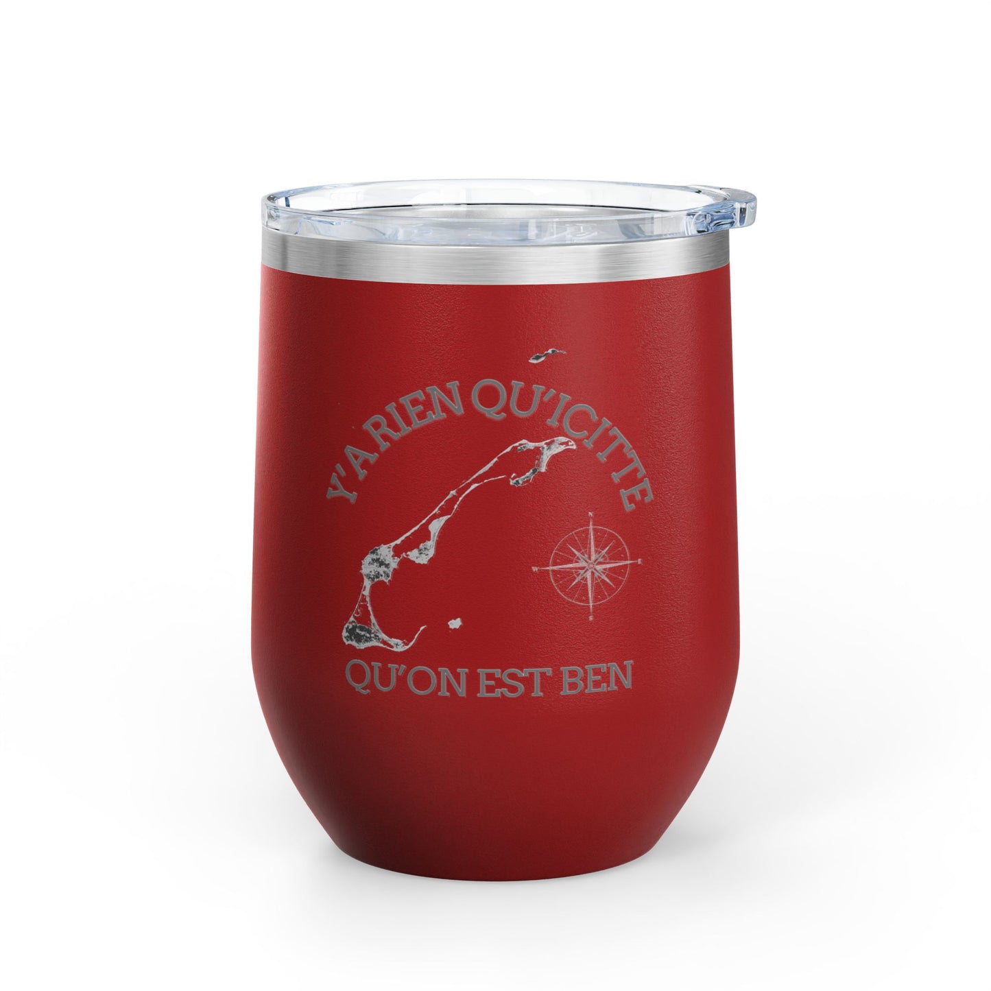 Adventure Awaits Wine Tumbler - 12oz Travel Cup with Motivational Quote Crée_ation Nature DC