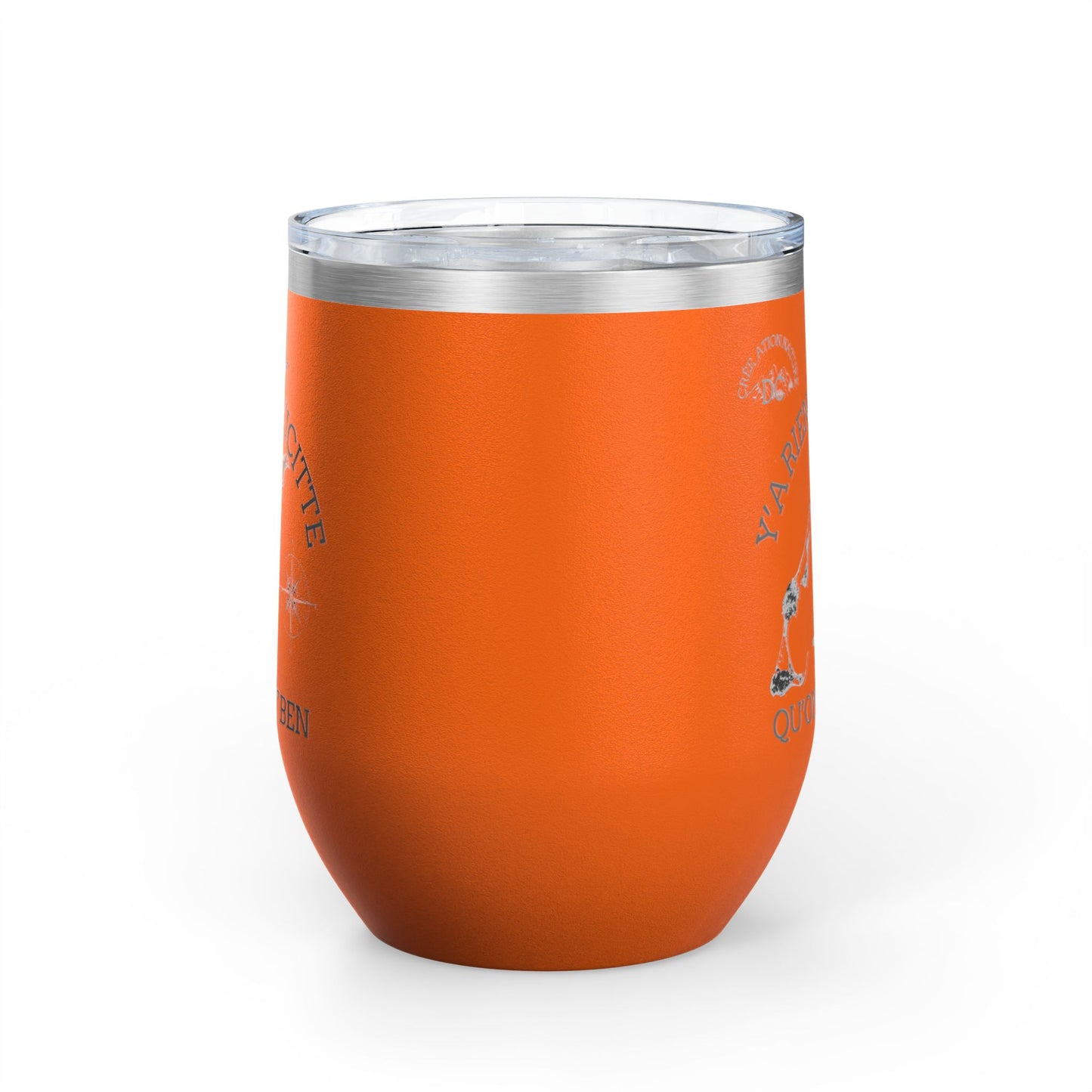 Adventure Awaits Wine Tumbler - 12oz Travel Cup with Motivational Quote Crée_ation Nature DC