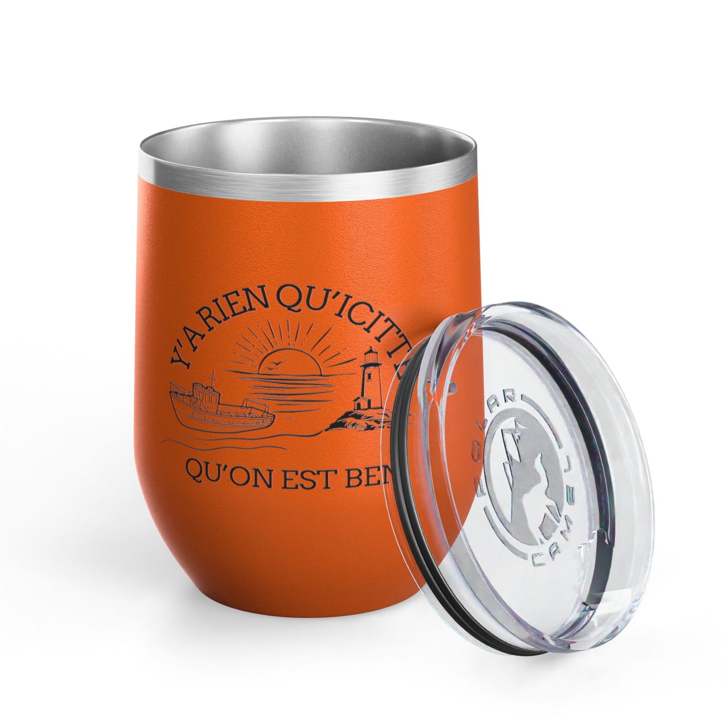 Chic Wine Tumbler - 12oz Inspirational Travel Mug with Nautical Design - Crée_ation Nature DC