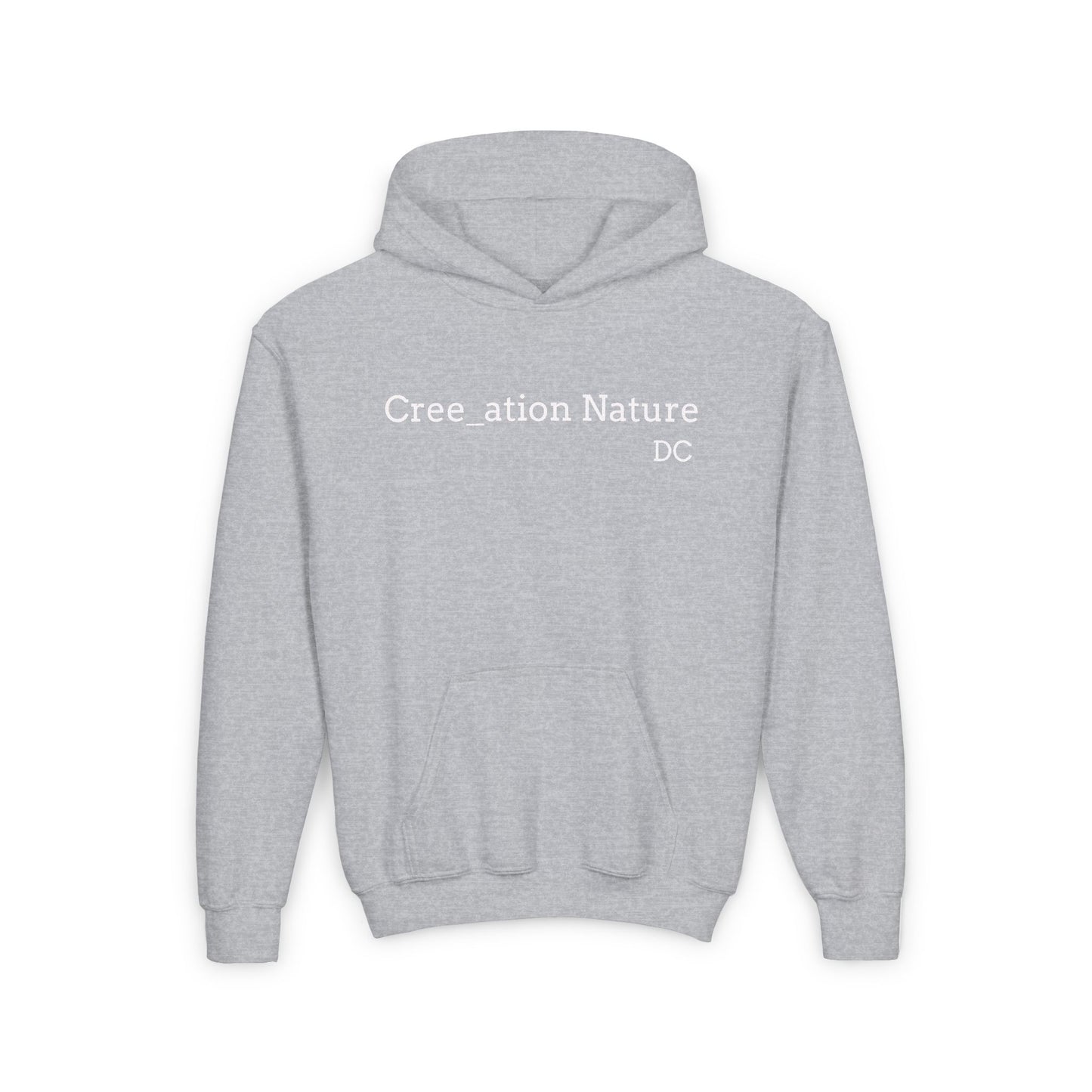 Youth Heavy Blend Hooded Sweatshirt - Cree_ation Nature Moose Design