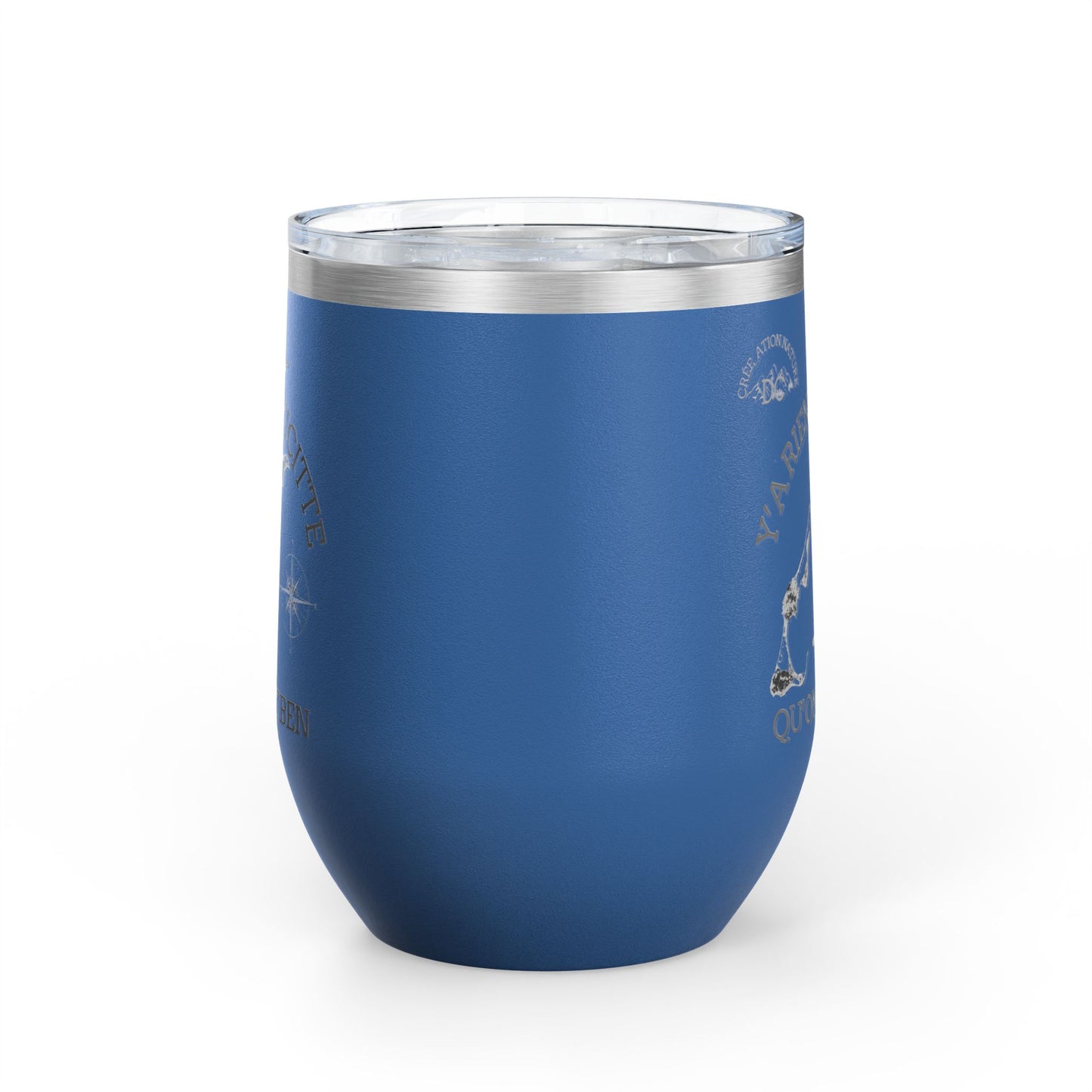 Adventure Awaits Wine Tumbler - 12oz Travel Cup with Motivational Quote Crée_ation Nature DC