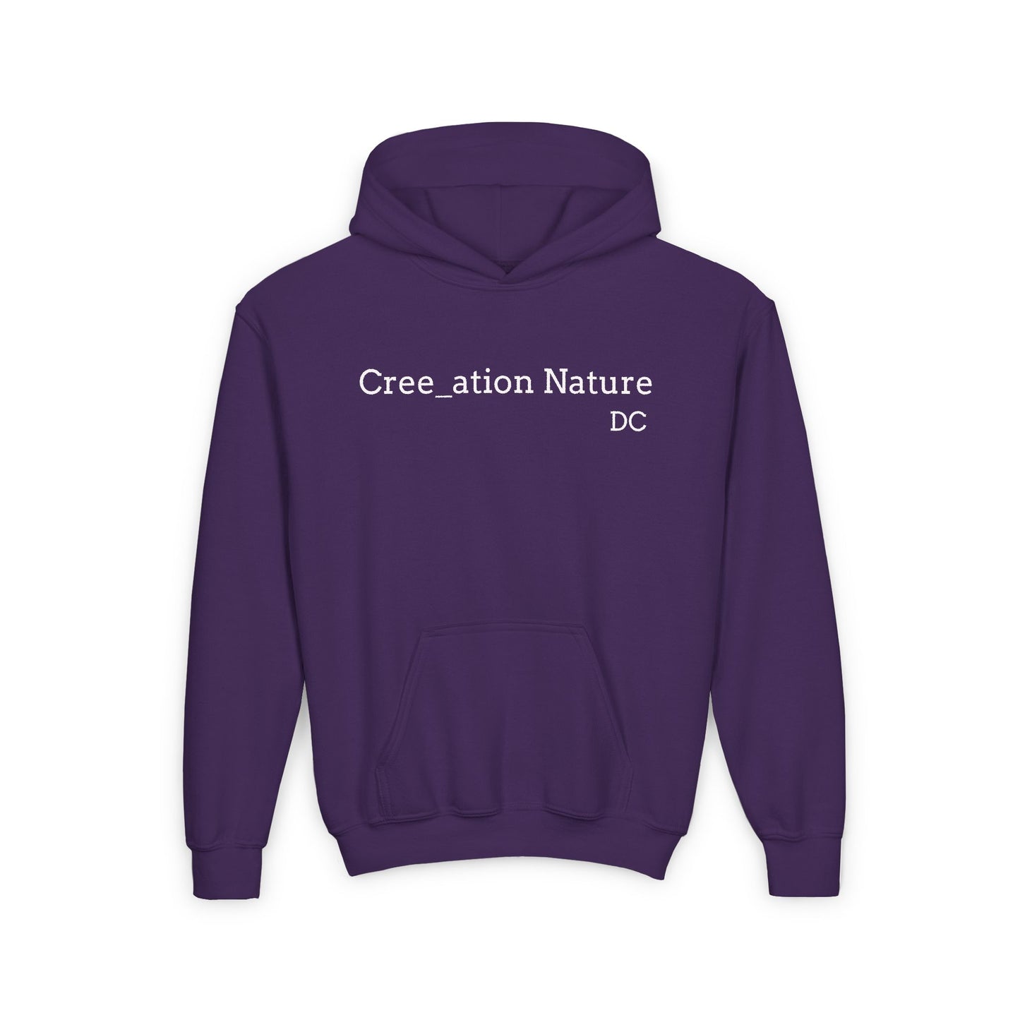Youth Heavy Blend Hooded Sweatshirt - Cree_ation Nature Moose Design