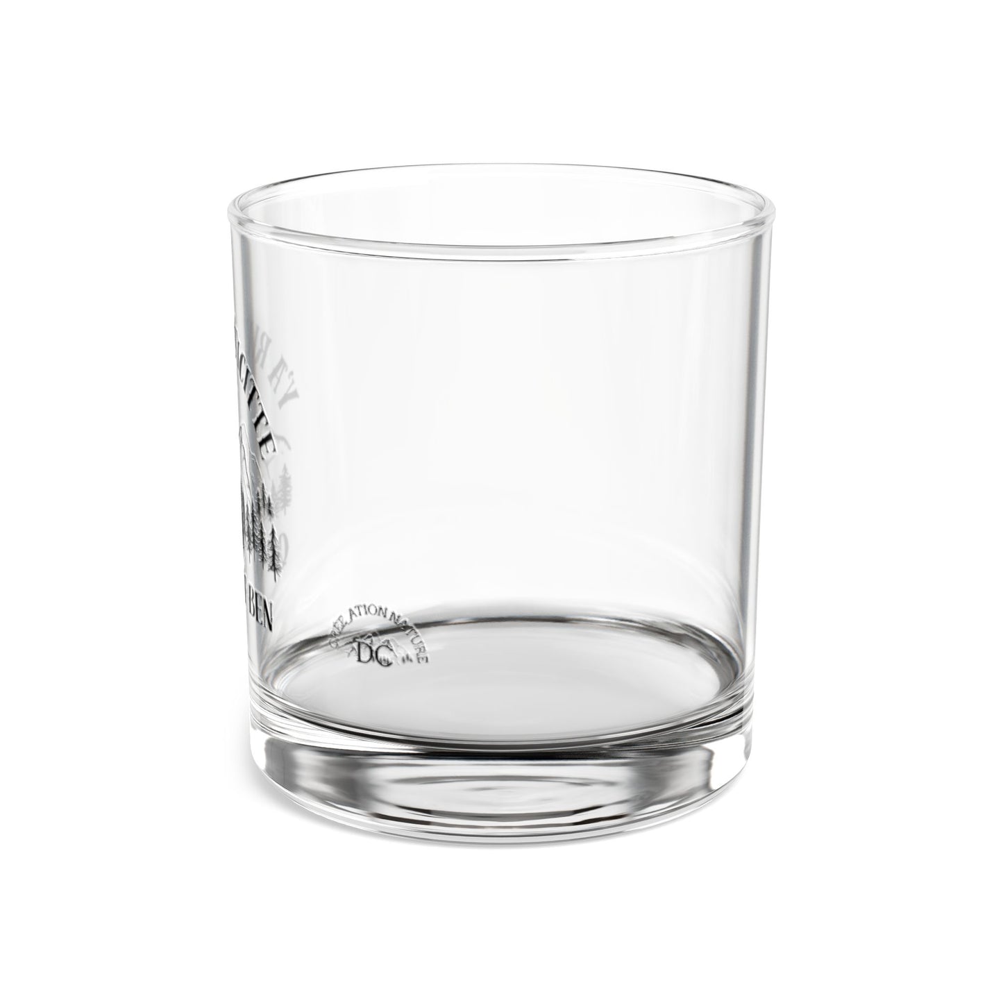 verre Rocks - 10oz Vintage Mountain Rocks Glass - 'Ya Rien Qu'citte Qu'on Est Ben' - Crée_Ation Nature DC
