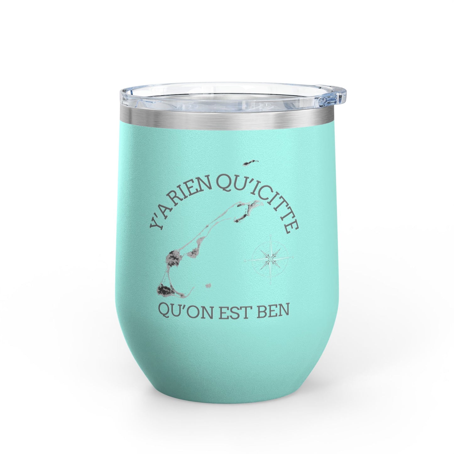 Adventure Awaits Wine Tumbler - 12oz Travel Cup with Motivational Quote Crée_ation Nature DC