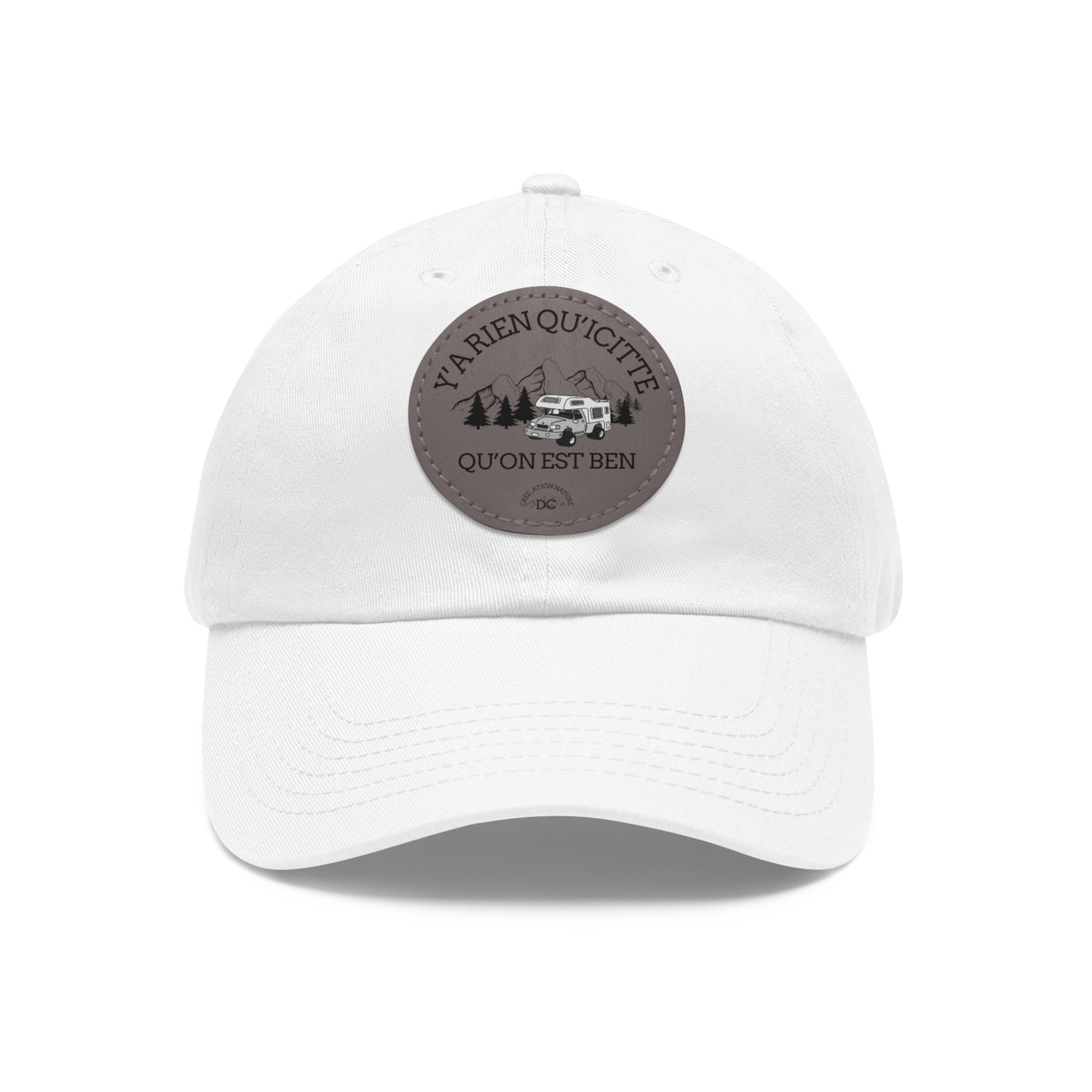Casual Dad Hat with Leather Patch - Perfect Gift for Outdoor Lovers - Crée_ation Nature DC