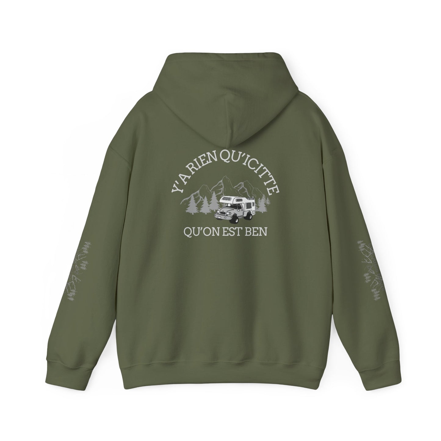 Sweats à capuche Unisex Heavy Blend™ Hooded Sweatshirt - Cozy Adventure Vibes with Motivational Quote-Crée_ation Nature DC