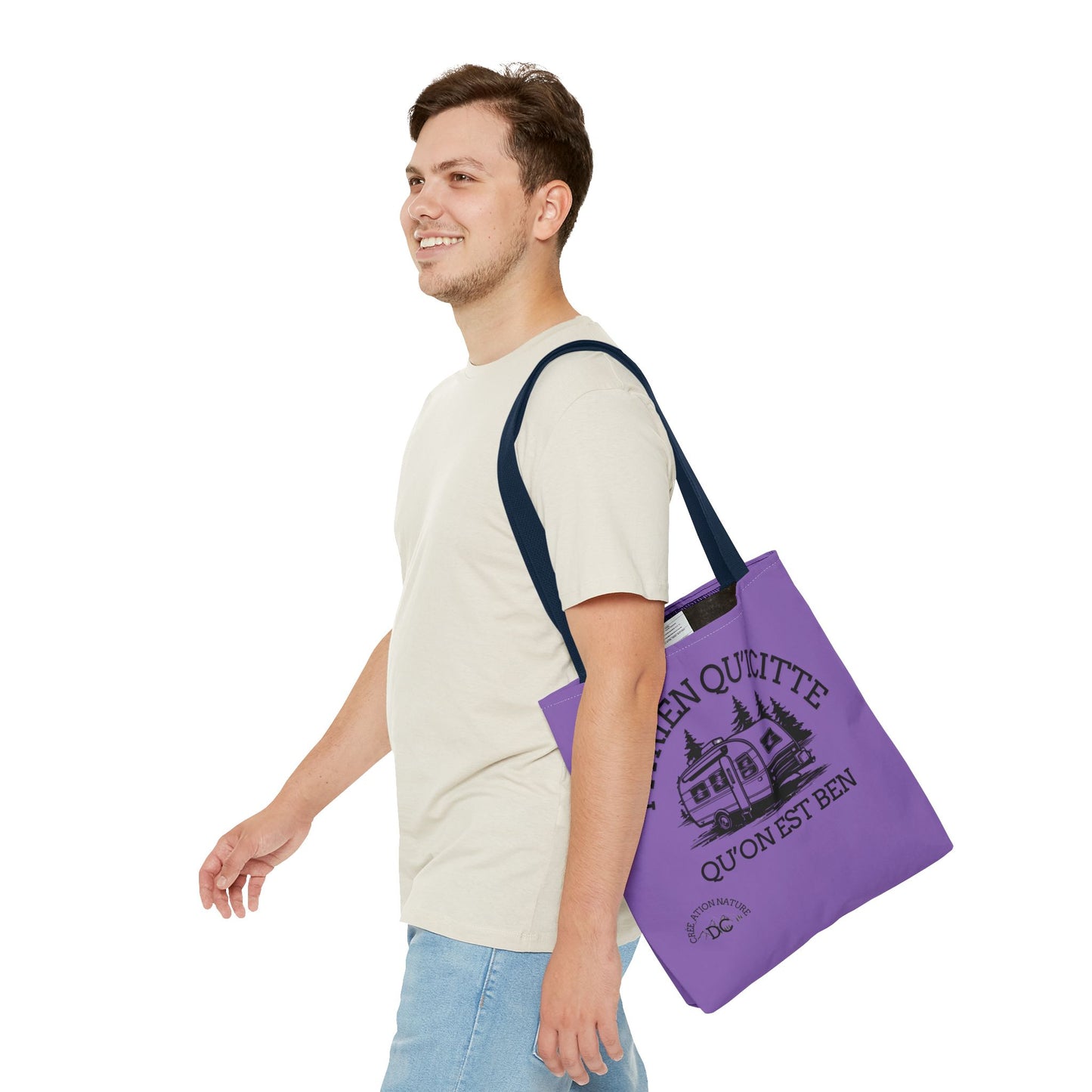 sac fourre-tout - "Y'a Rien Qu'icitte Qu'on Est Ben" Adventure Design - Crée_Ation Nature DC