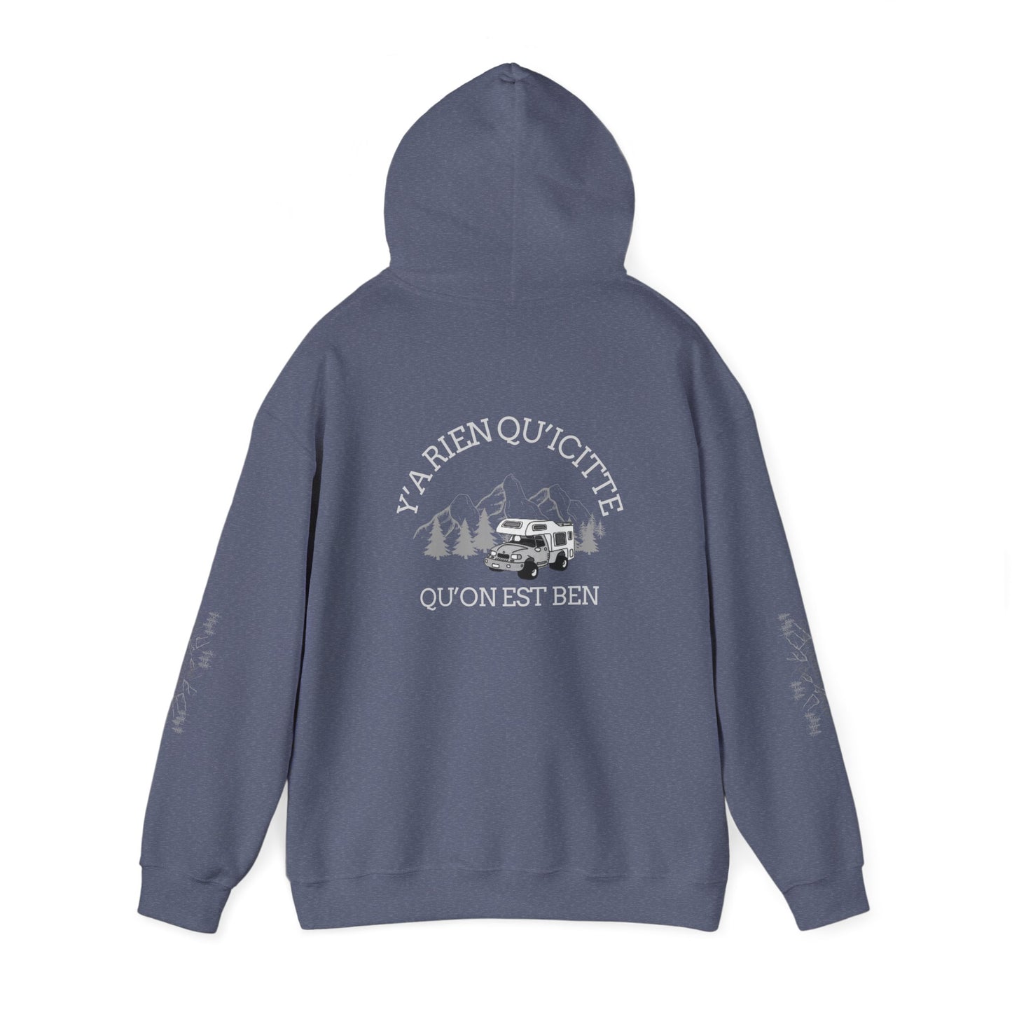 Sweats à capuche Unisex Heavy Blend™ Hooded Sweatshirt - Cozy Adventure Vibes with Motivational Quote-Crée_ation Nature DC