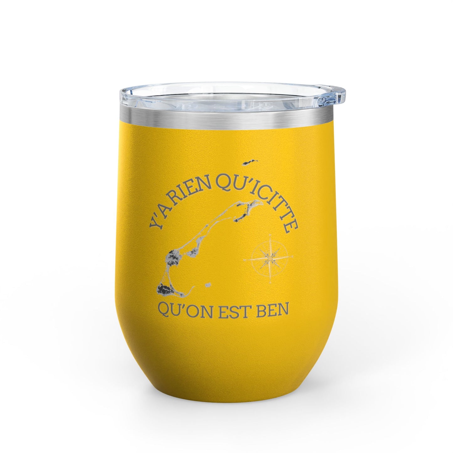 Adventure Awaits Wine Tumbler - 12oz Travel Cup with Motivational Quote Crée_ation Nature DC