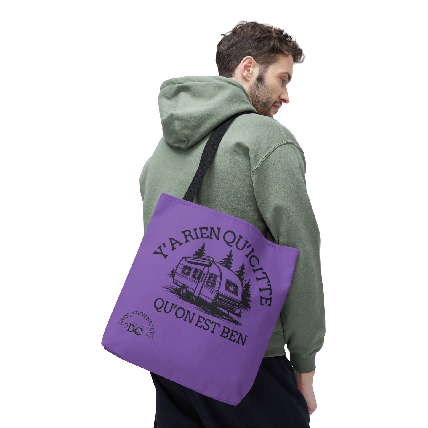 sac fourre-tout - "Y'a Rien Qu'icitte Qu'on Est Ben" Adventure Design - Crée_Ation Nature DC