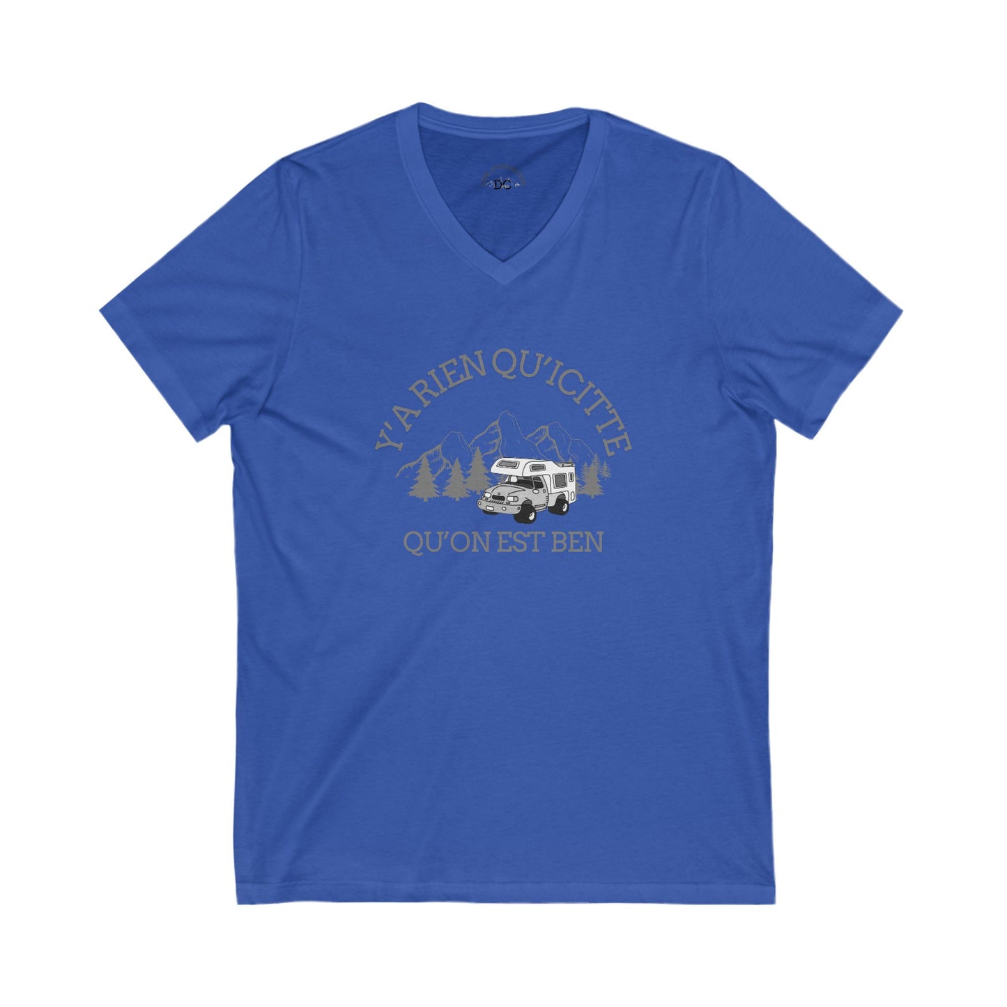 t-shirt unisexe en jersey à col en VAdventure Spirit Unisex V-Neck Tee -Crée_Ation Nature DC