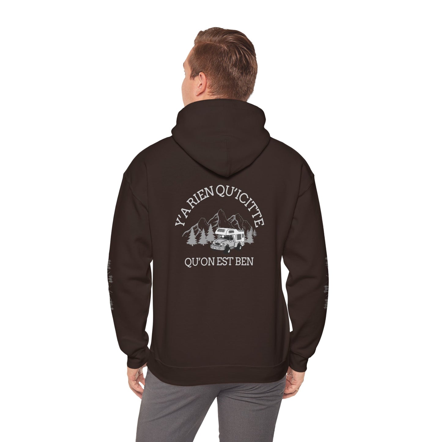 Sweats à capuche Unisex Heavy Blend™ Hooded Sweatshirt - Cozy Adventure Vibes with Motivational Quote-Crée_ation Nature DC