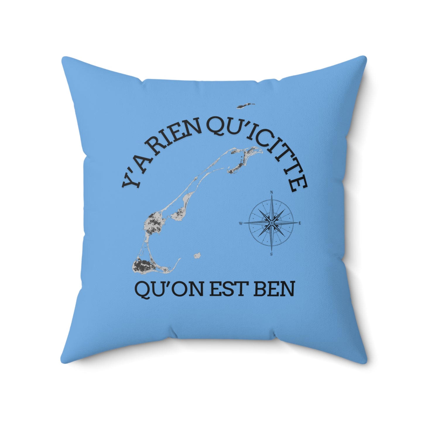 Coastal Inspiration Pillow – 'Y'a rien qu'icitte qu'on est ben' – Home Decor - Crée_ation Nature DC