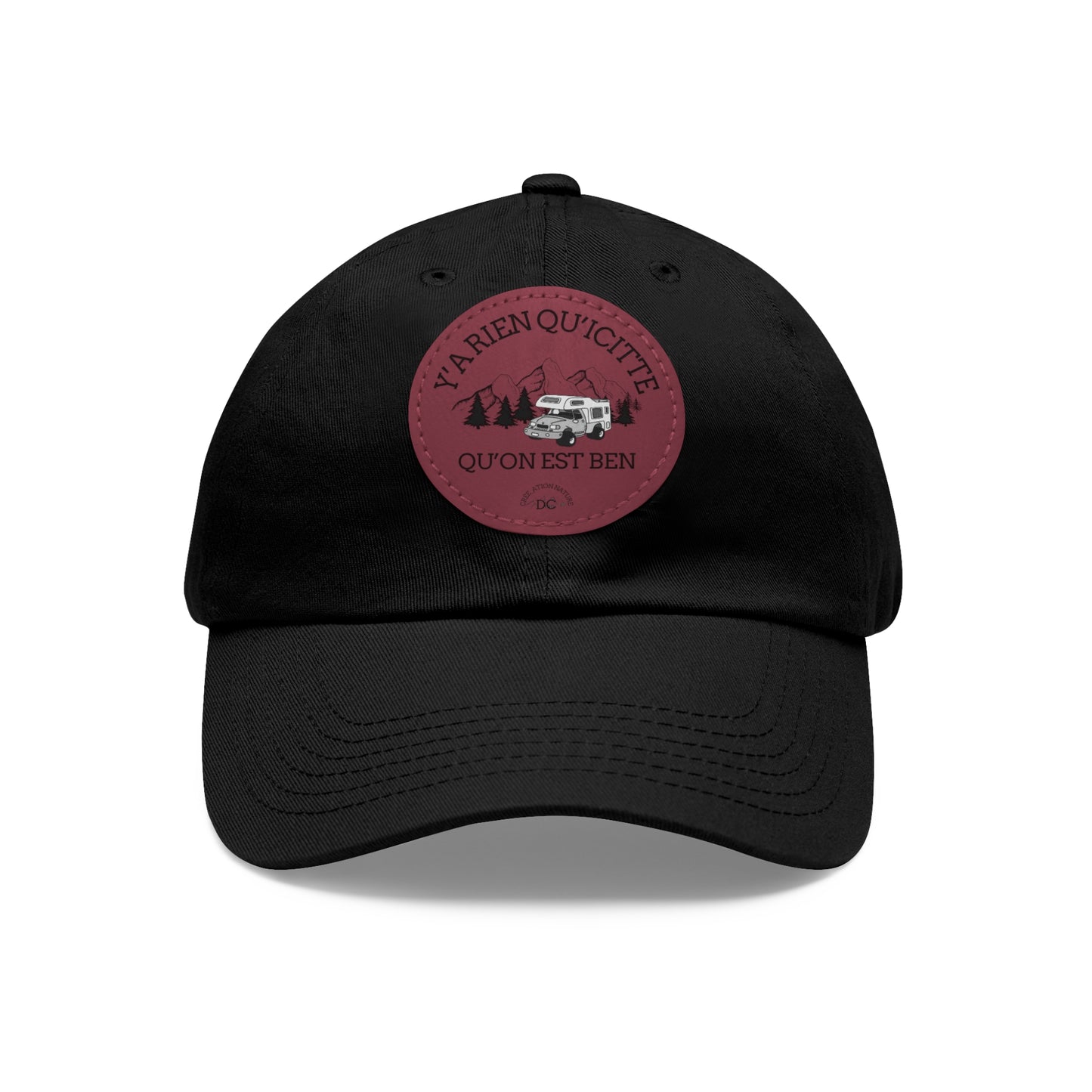 Casual Dad Hat with Leather Patch - Perfect Gift for Outdoor Lovers - Crée_ation Nature DC