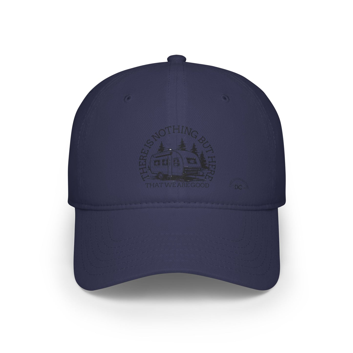 Casquette Adventure Awaits Baseball Cap - ‘There is Nothing But Here’ Red Cap for Outdoor Lovers - Crée_ation Nature DC