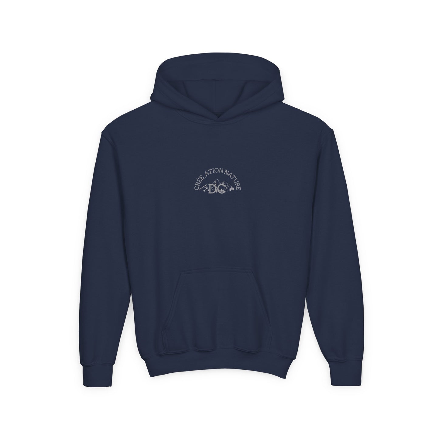 Youth Heavy Blend Hooded Sweatshirt - 'Creation Nature' & 'Ya Rien Quitté' Nature Inspired Design Crée_ation Nature DC