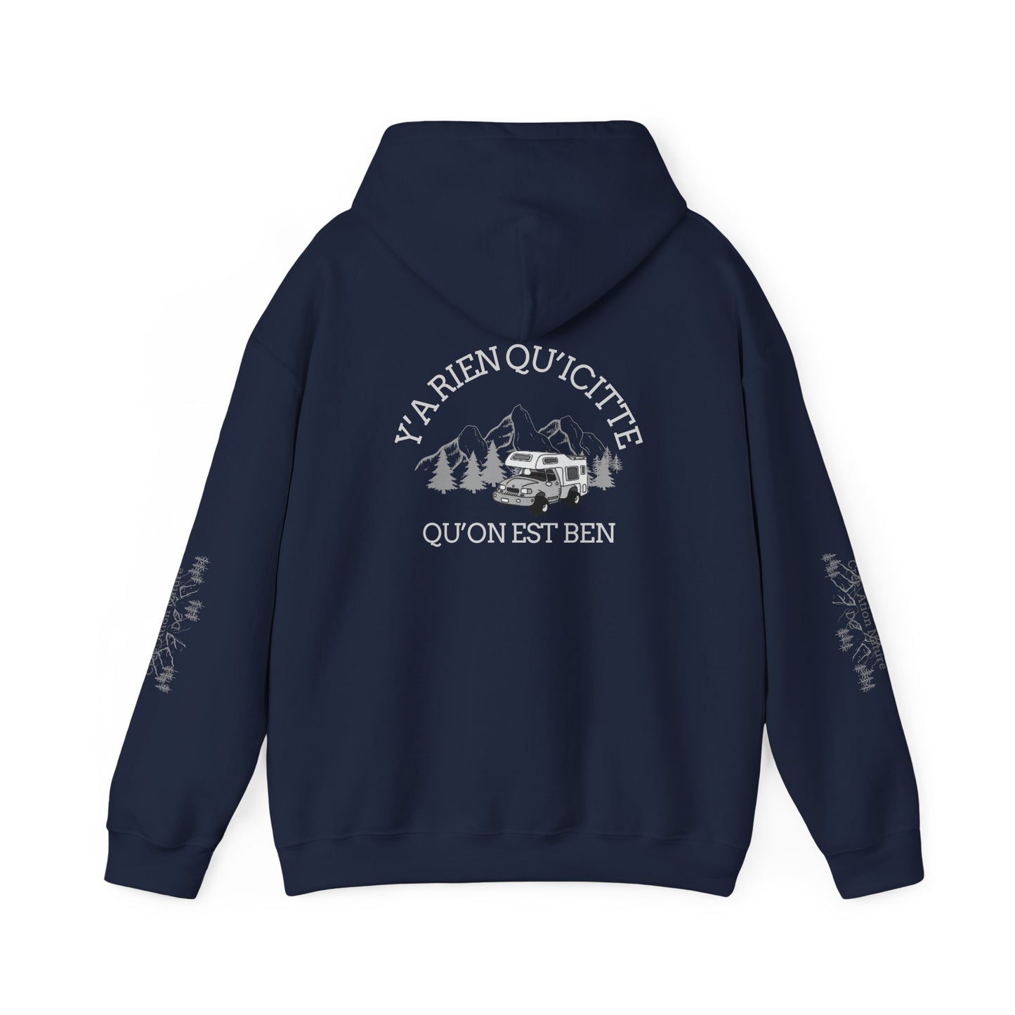 Sweats à capuche Unisex Heavy Blend™ Hooded Sweatshirt - Cozy Adventure Vibes with Motivational Quote-Crée_ation Nature DC