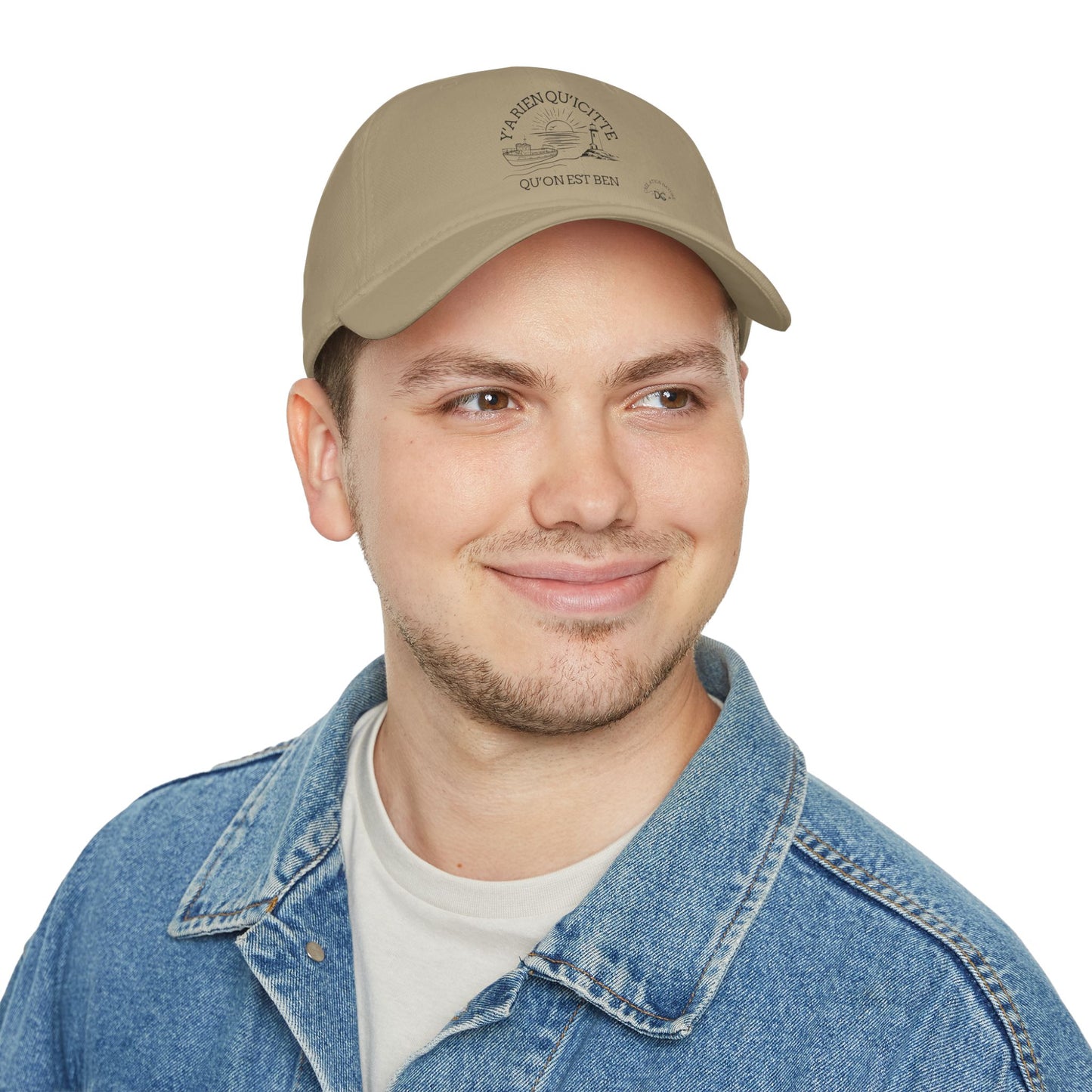 Casual Red Baseball Cap - "Y'A RIEN QU'Y'ACITTE" Inspirational Design - Crée_ation Nature DC
