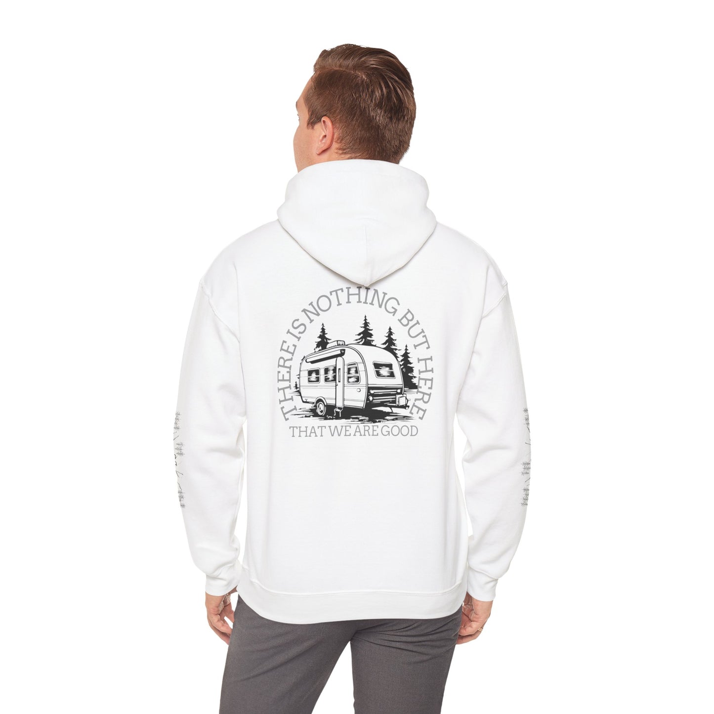 Inspirational Camping Hoodie - Unisex Heavy Blend™ Sweatshirt with Nature Design