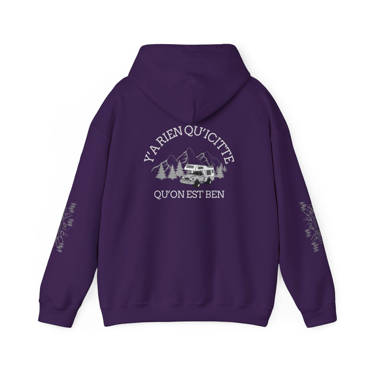 Sweats à capuche Unisex Heavy Blend™ Hooded Sweatshirt - Cozy Adventure Vibes with Motivational Quote-Crée_ation Nature DC